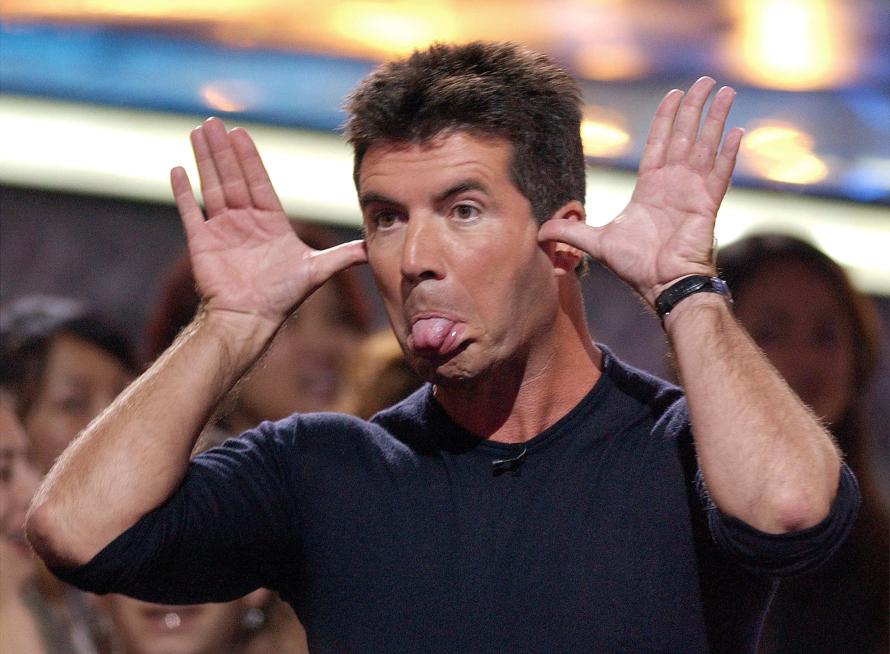 Simon Cowell making faces 