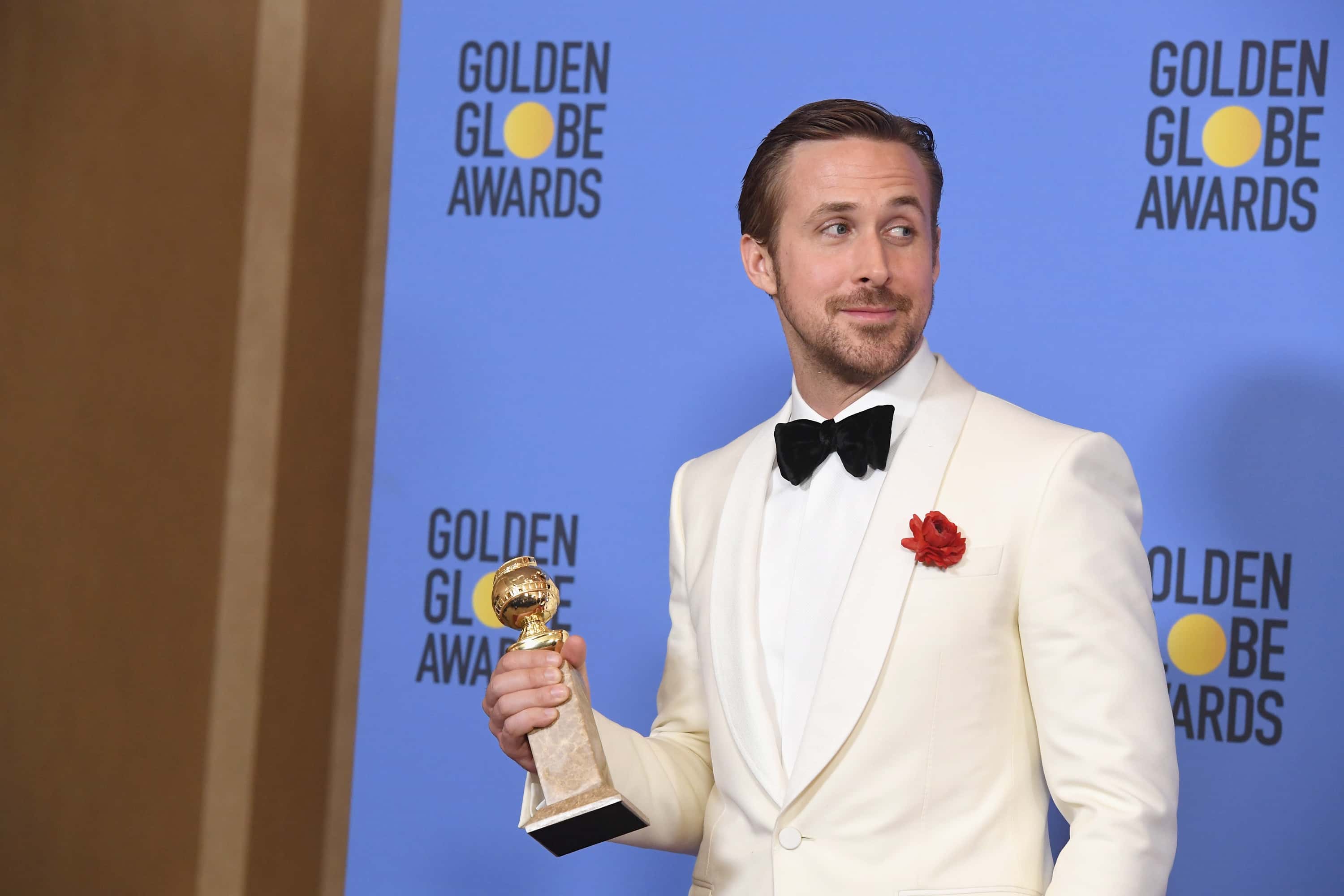 Actor Ryan Gosling, winner of Best Actor in a Musical or Comedy for
