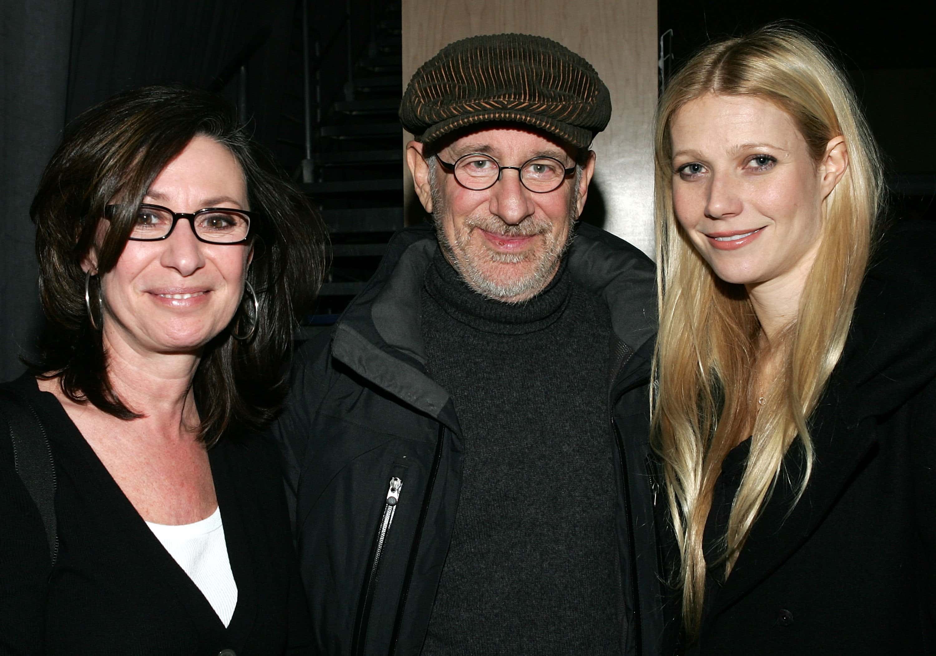 Steven Spielberg and Gwyneth Paltrow facing the camera