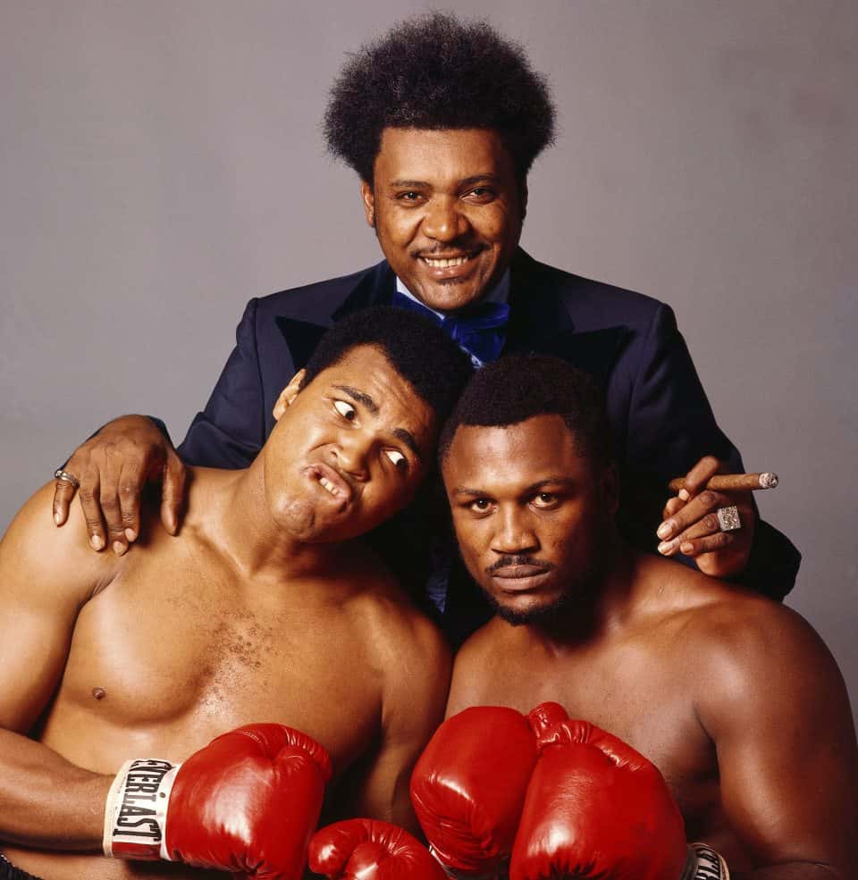 GettyImages-136886217 Muhammad Ali, Don King, and Joe Frazier