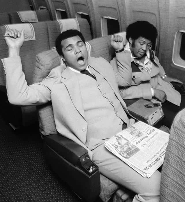 Muhammad Ali on Plane