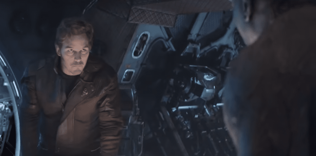 Screenshot of Chris Pratt and Dave Bautista - from Guardians of the Galaxy (2014)