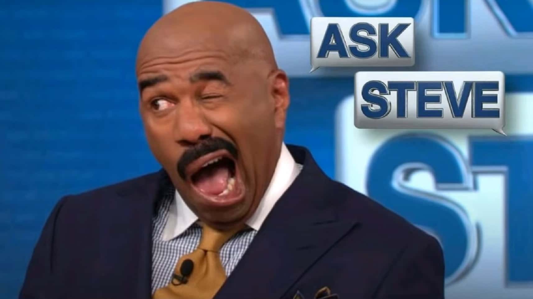 Steve Harvey winking on show - from Steve Harvey (2012/2017)