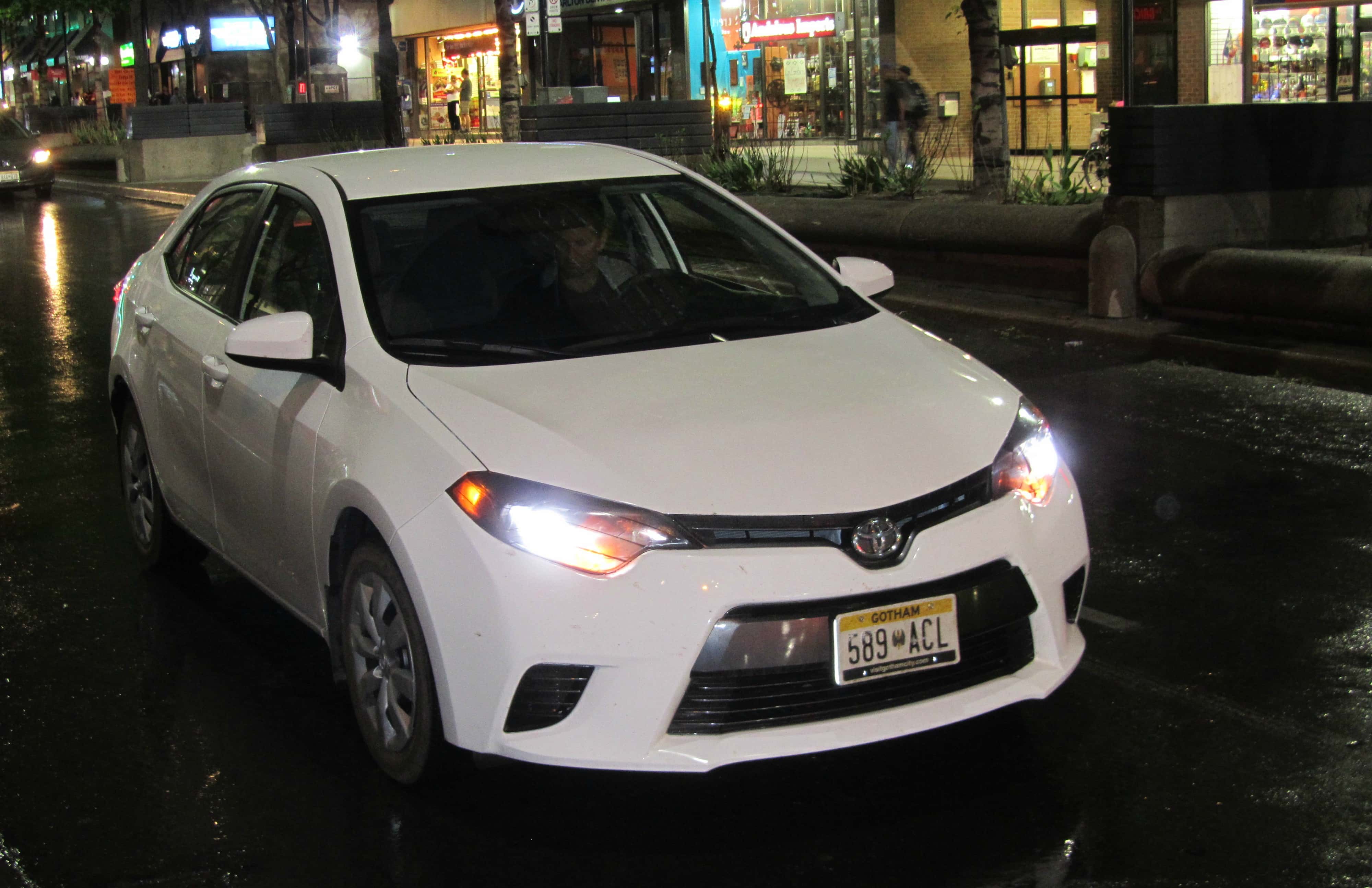 Car with a Gotham license plate on the set of Suicide Squad