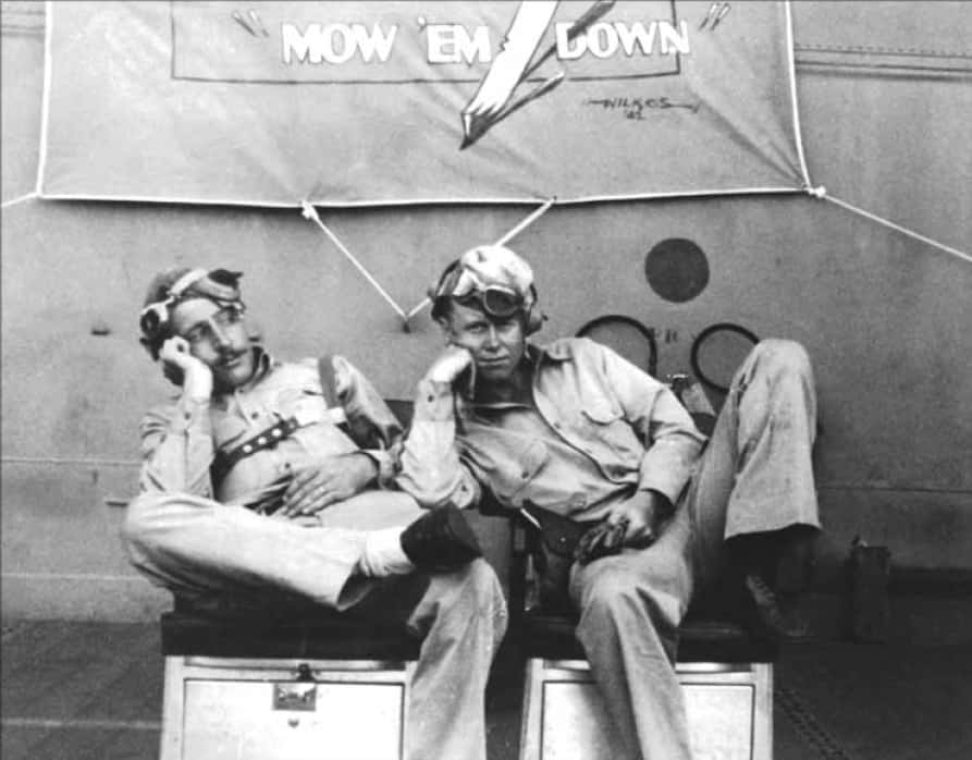 Two VF-10 pilots on USS Enterprise