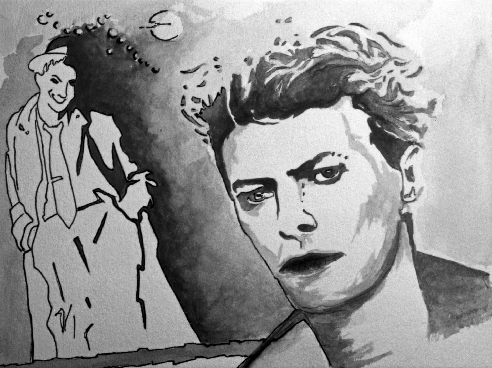 Portrait Drawing of the musician and actor David Bowie