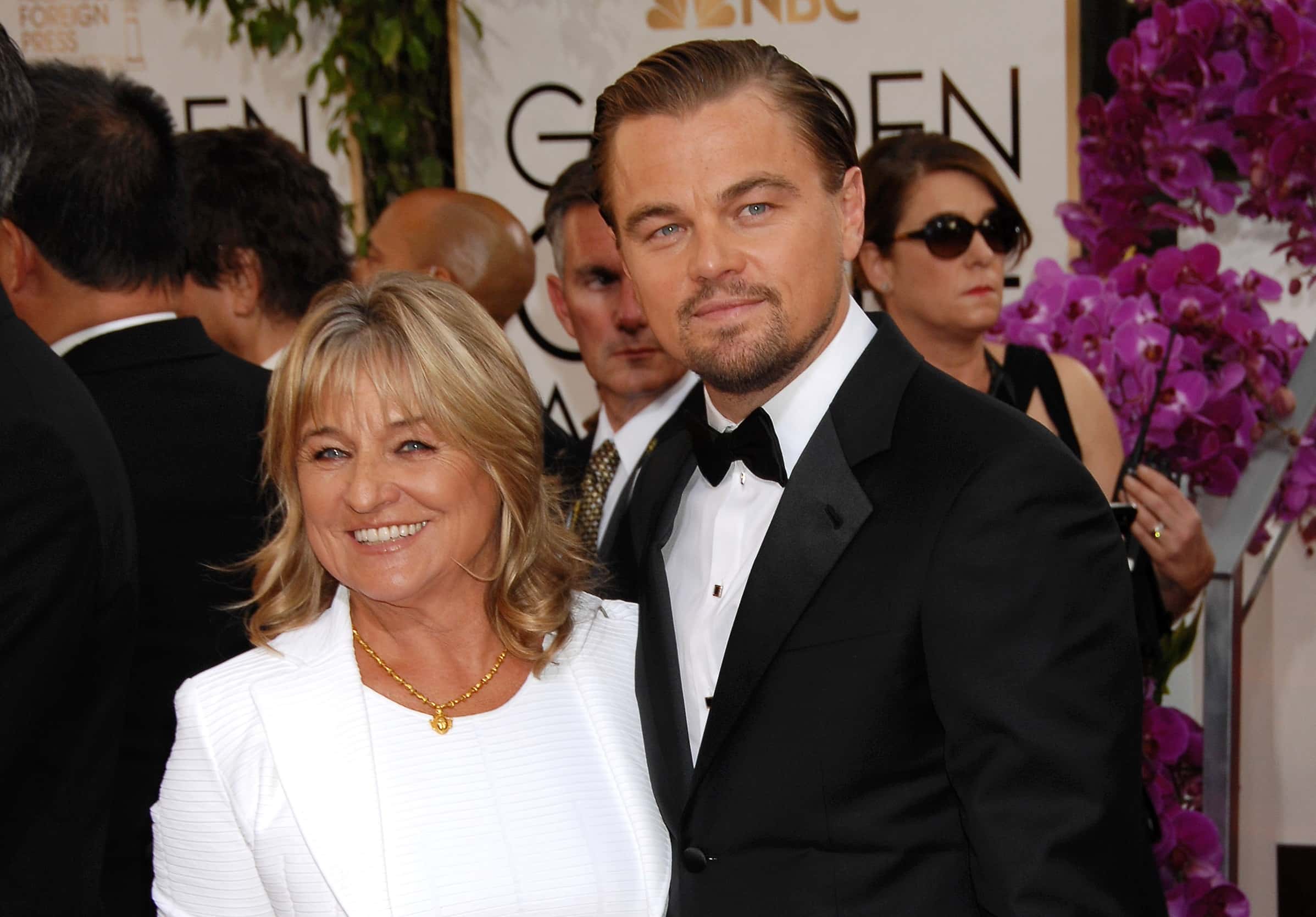 Leonardo DiCaprio and mother Irmelin arrives to the 2014 Golden Globe Awards