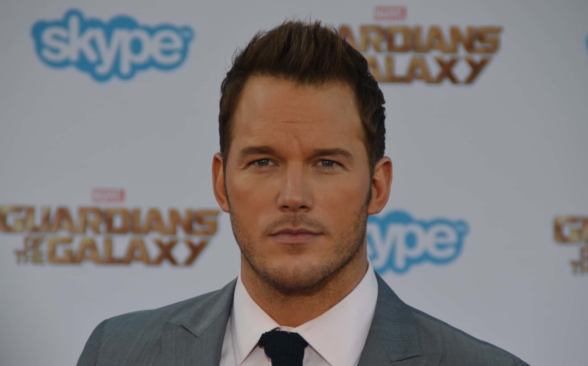 Portrait Photo of Chris Pratt the Premiere of Guardians of the Galaxy
