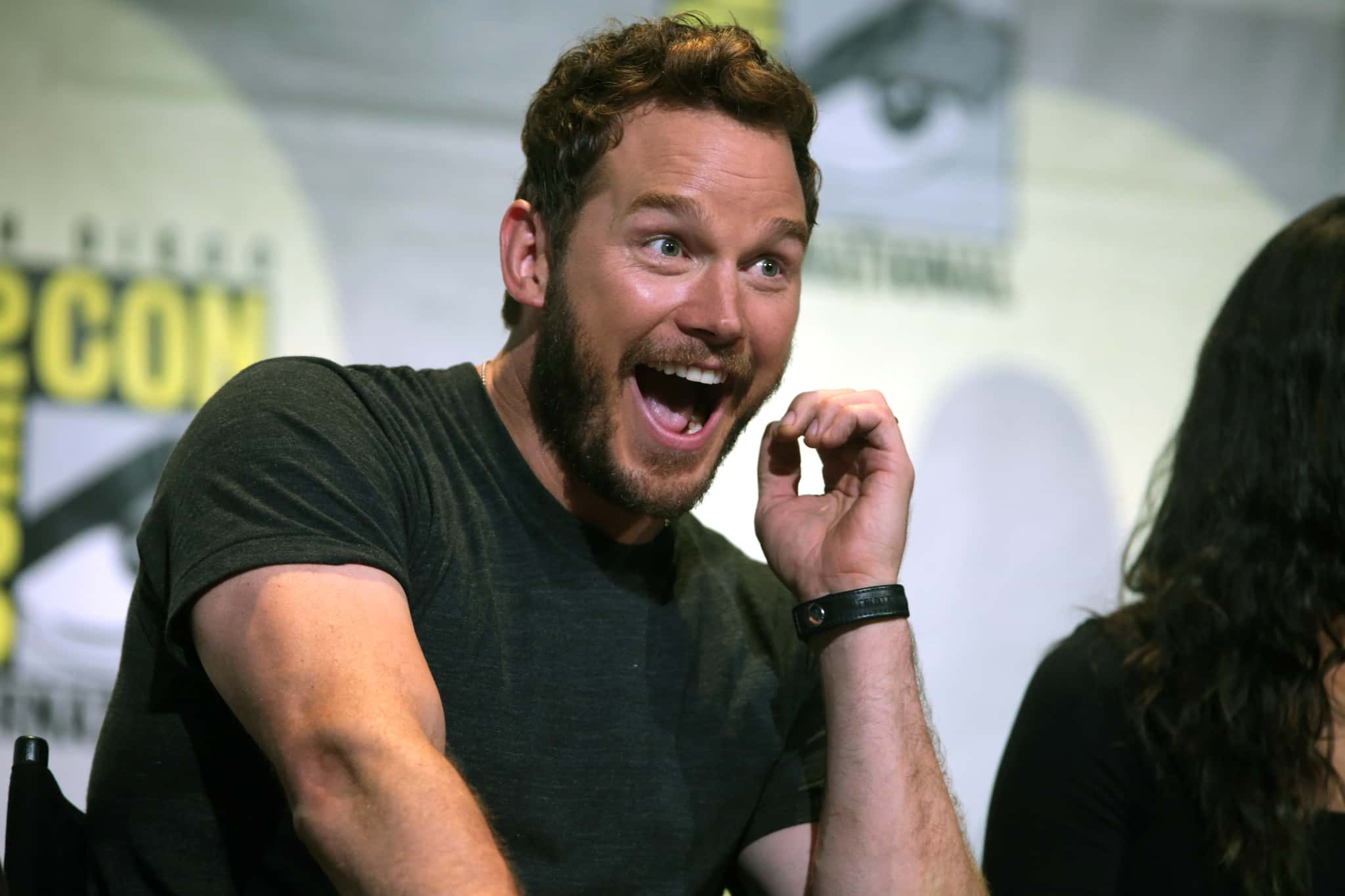 Chris Pratt speaking at the 2016 San Diego Comic Con International