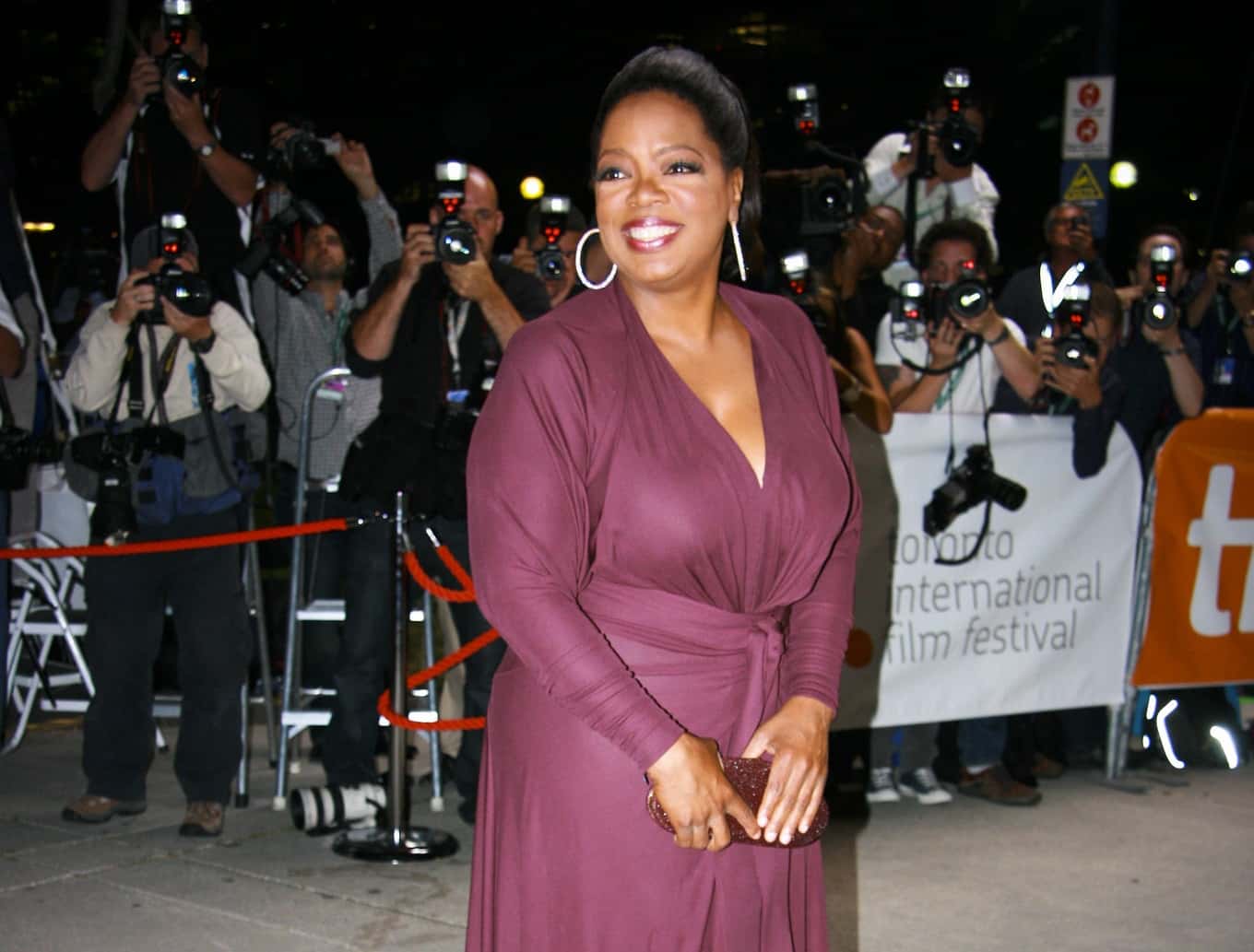 Oprah Winfrey in a long dress