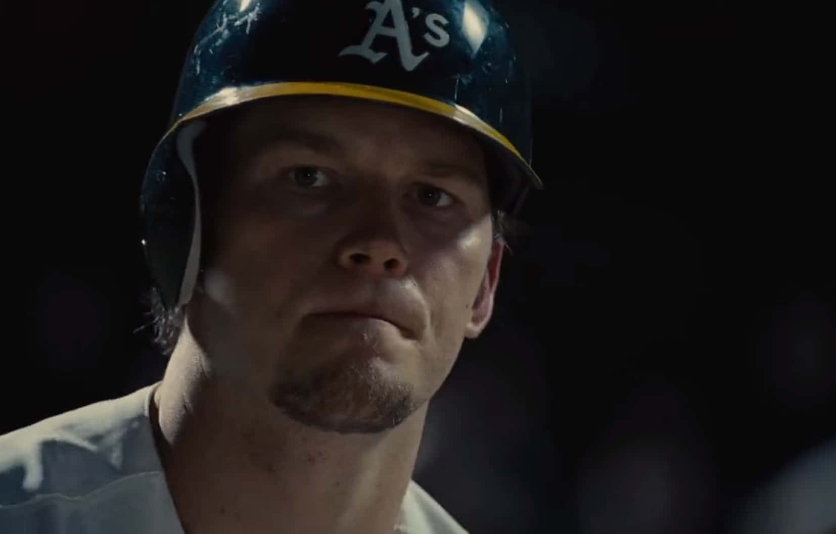 A visually captivating still taken from a pivotal moment in the film Moneyball (2011)