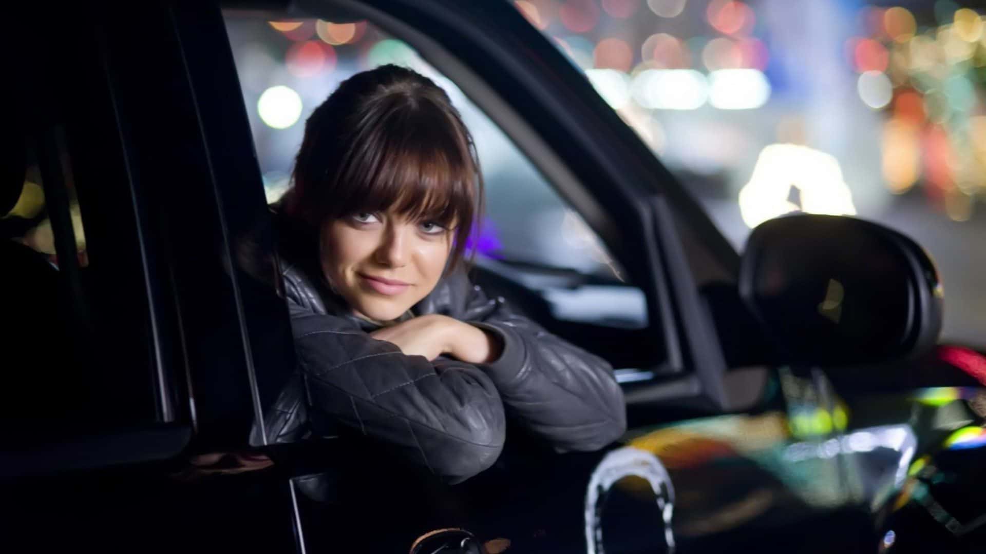 Emma Stone Zombieland Car