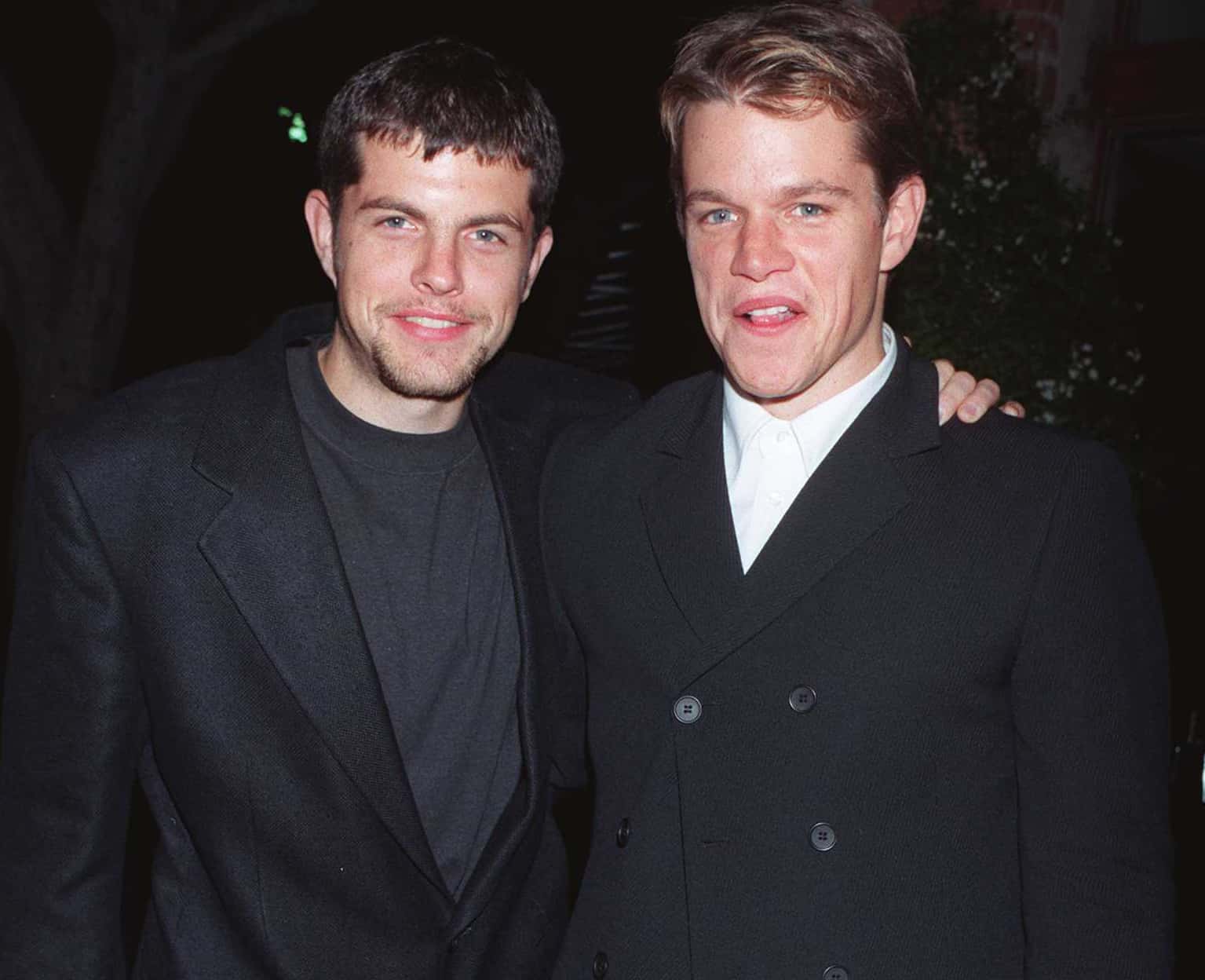 Ca Matt Damon and artist brother Kyle leaving the after party