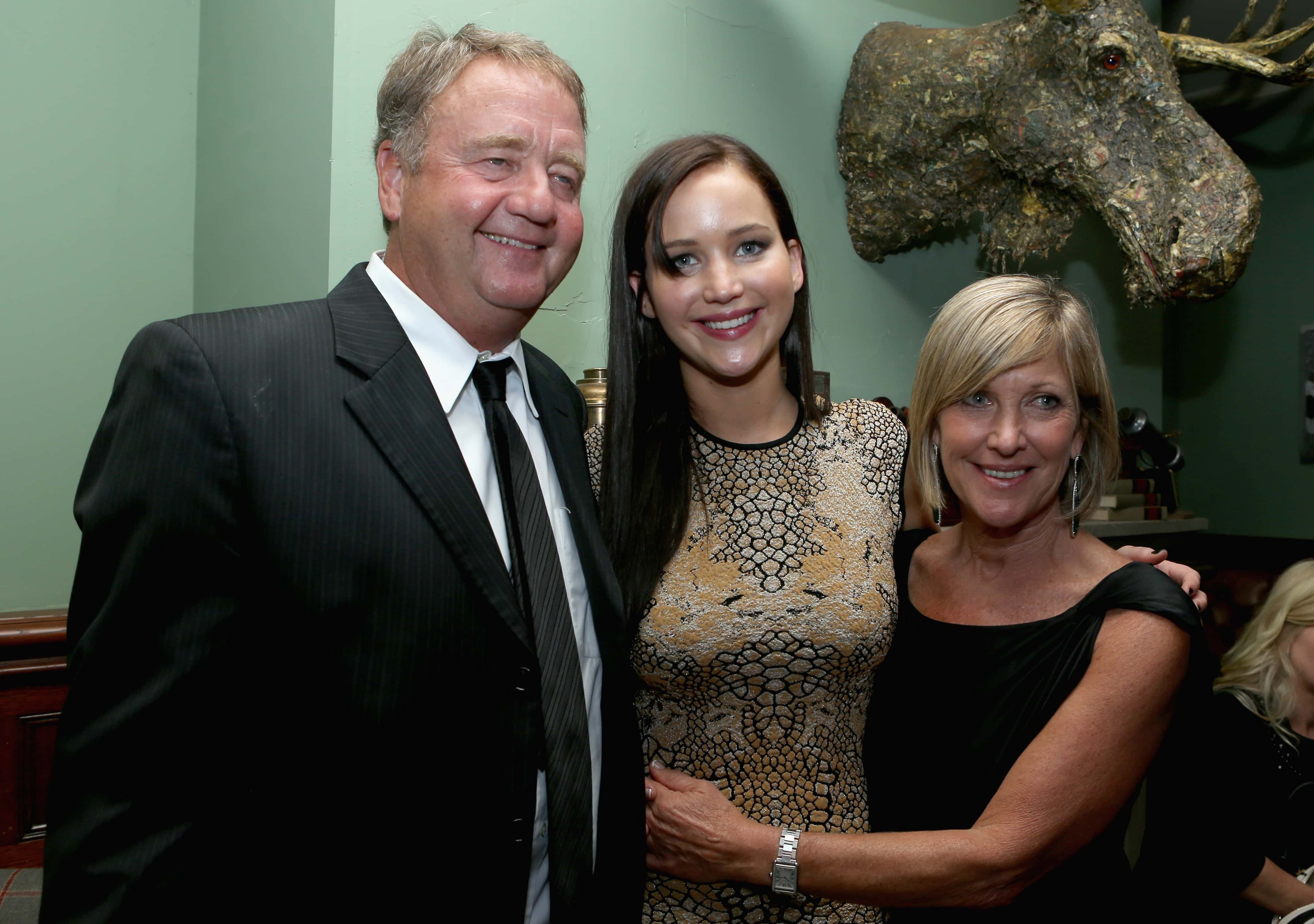 Gary Lawrence, actress Jennifer Lawrence and Karen Lawrence