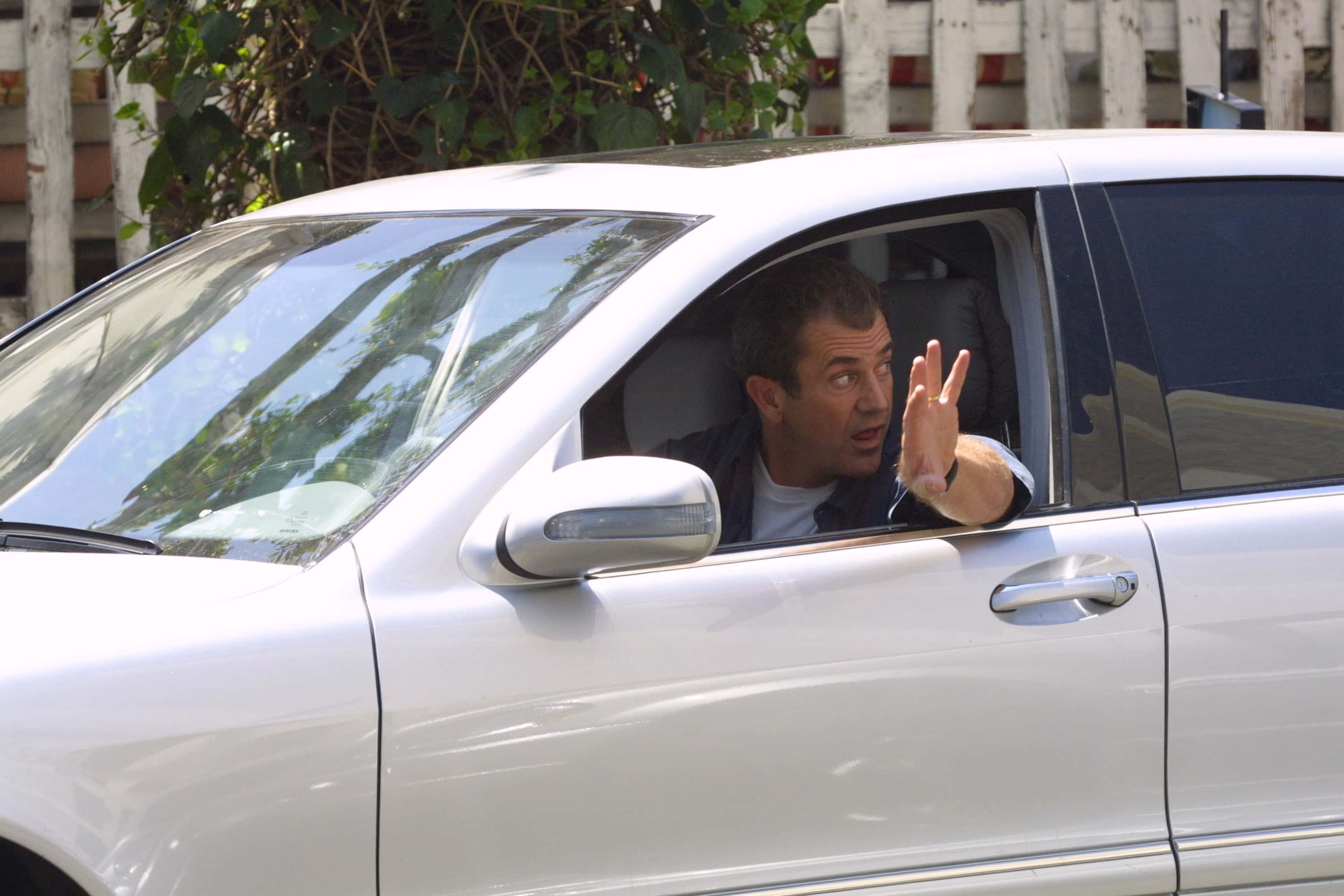 Portrait Photo of Actor Mel Gibson leaves the Ivy Restaurant 