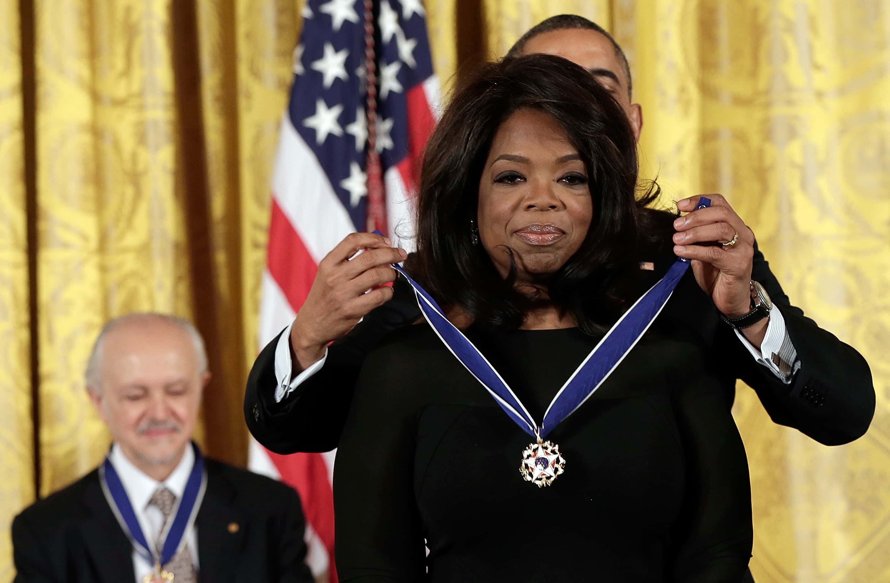U.S. President Barack Obama awards the Presidential Medal of Freedom to Oprah Winfrey