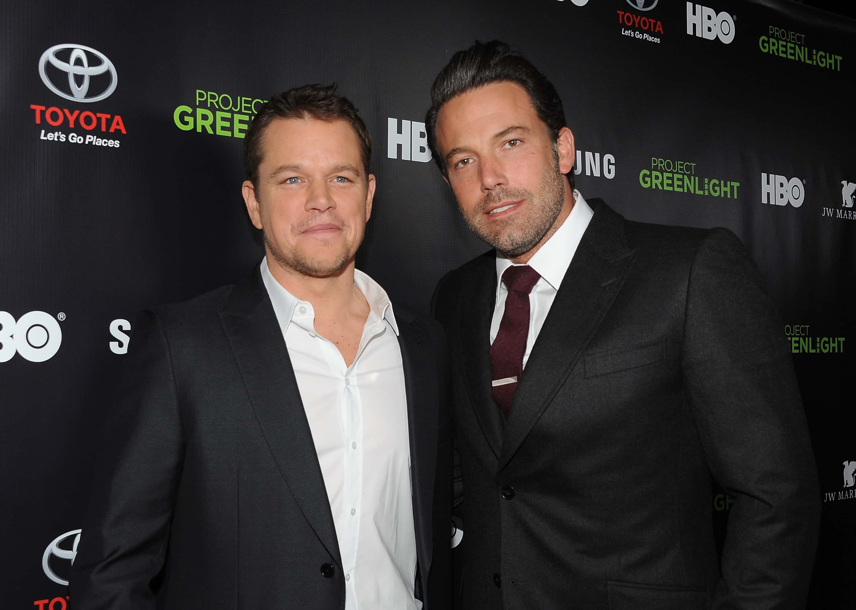 Actors Matt Damon and Ben Affleck