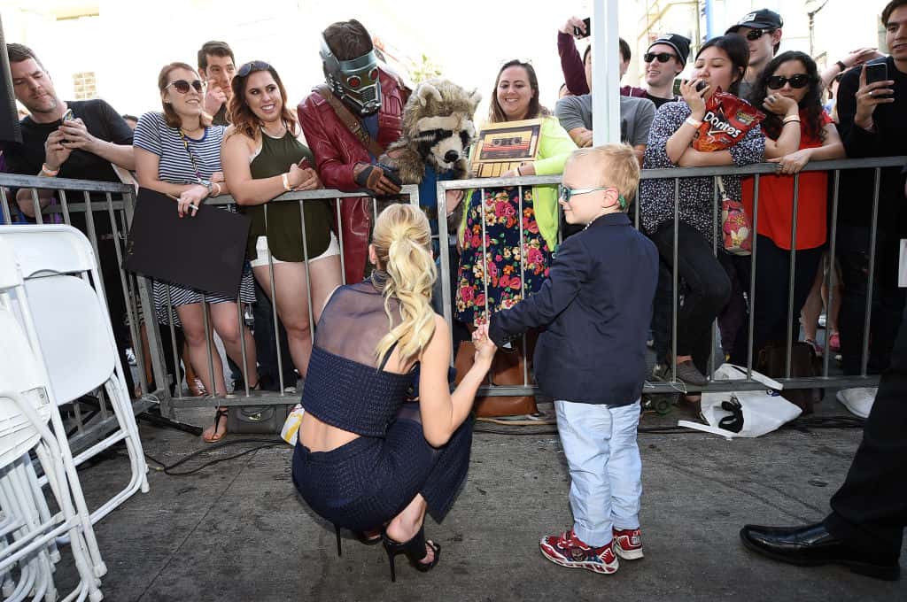 Actor Anna Faris and son Jack Pratt attend the Hollywood Walk Of Fame