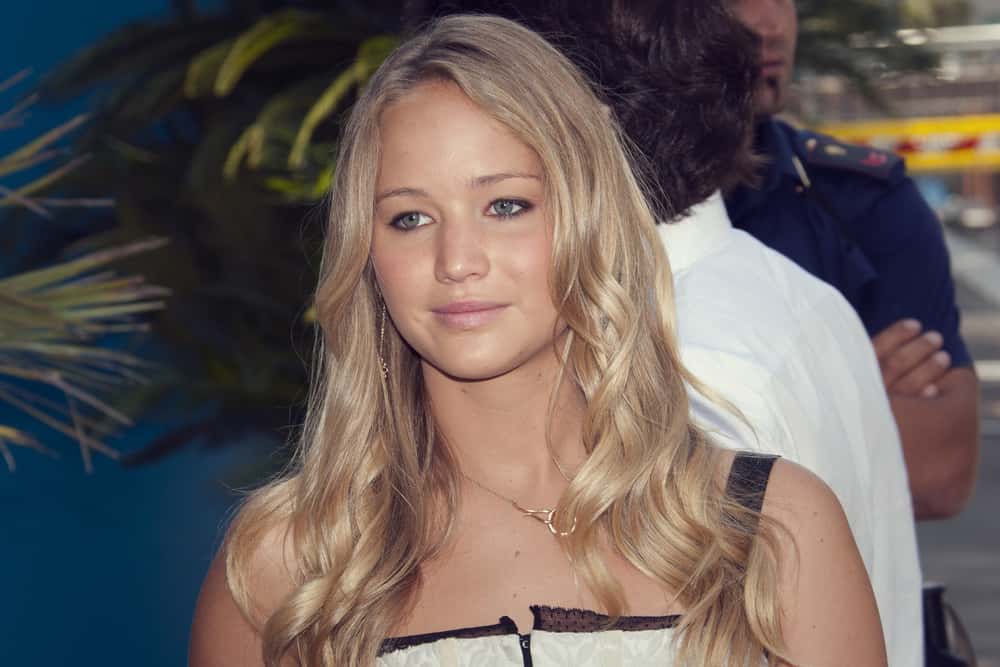 Actress Jennifer Lawrence arrives in Venice