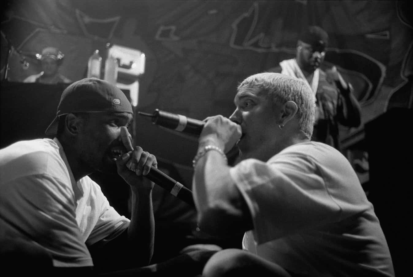 Eminem and Proof on stage