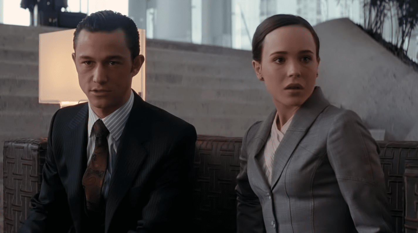 A visually captivating still taken from a pivotal moment in the film Inception (2010)