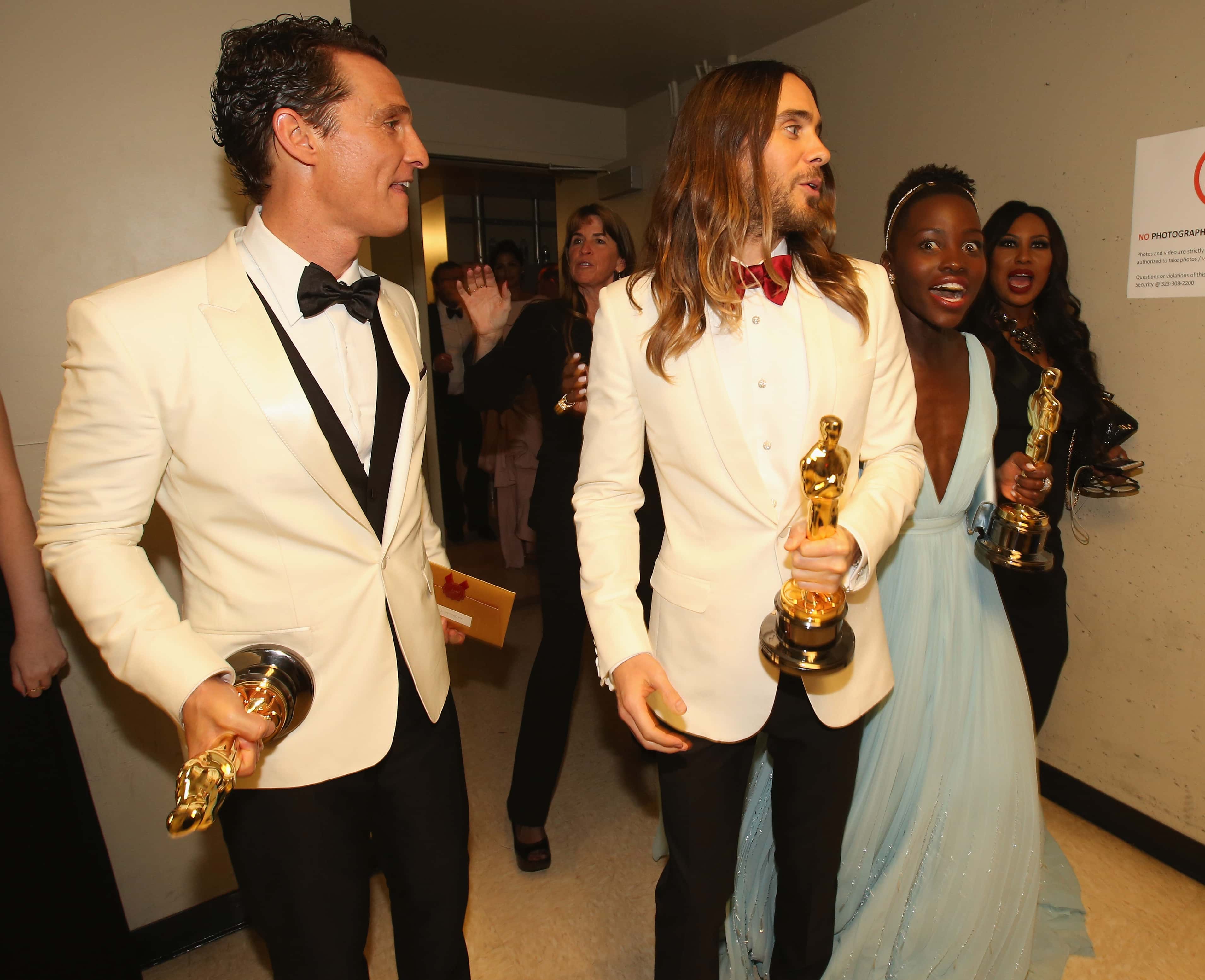 Actors Matthew McConaughey, winner of the Best Actor Award for 