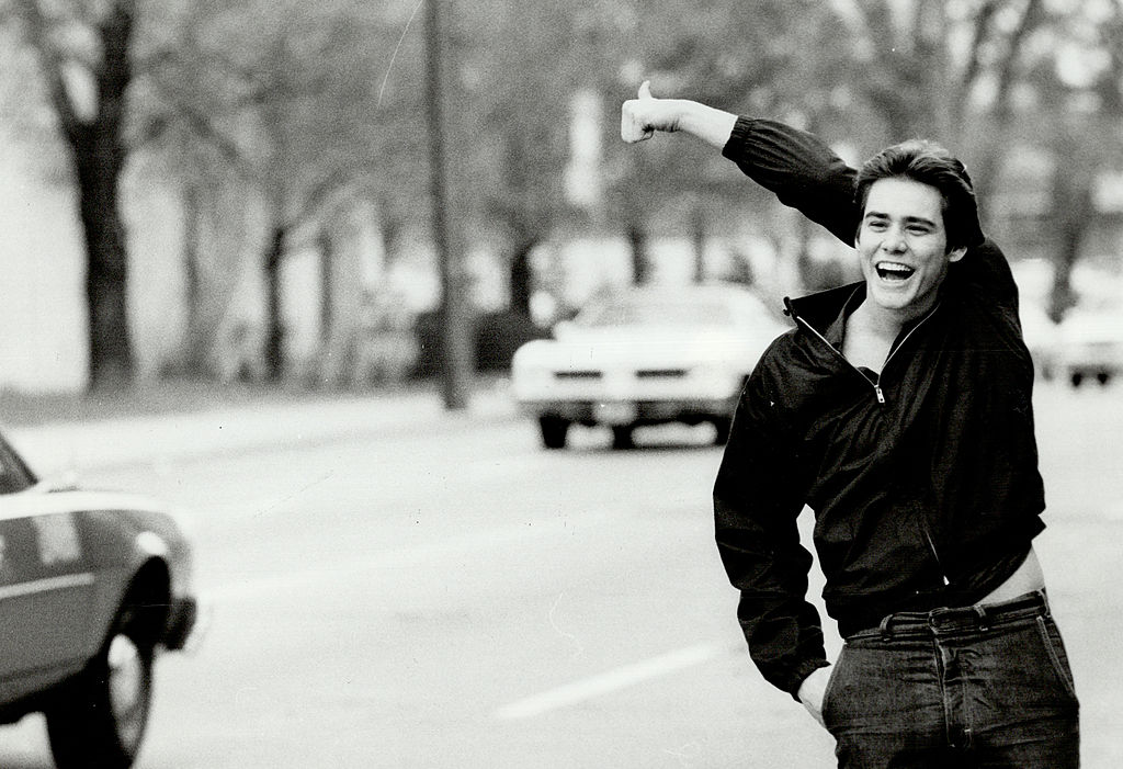 Jim Carrey's Hitch-Hiking Style