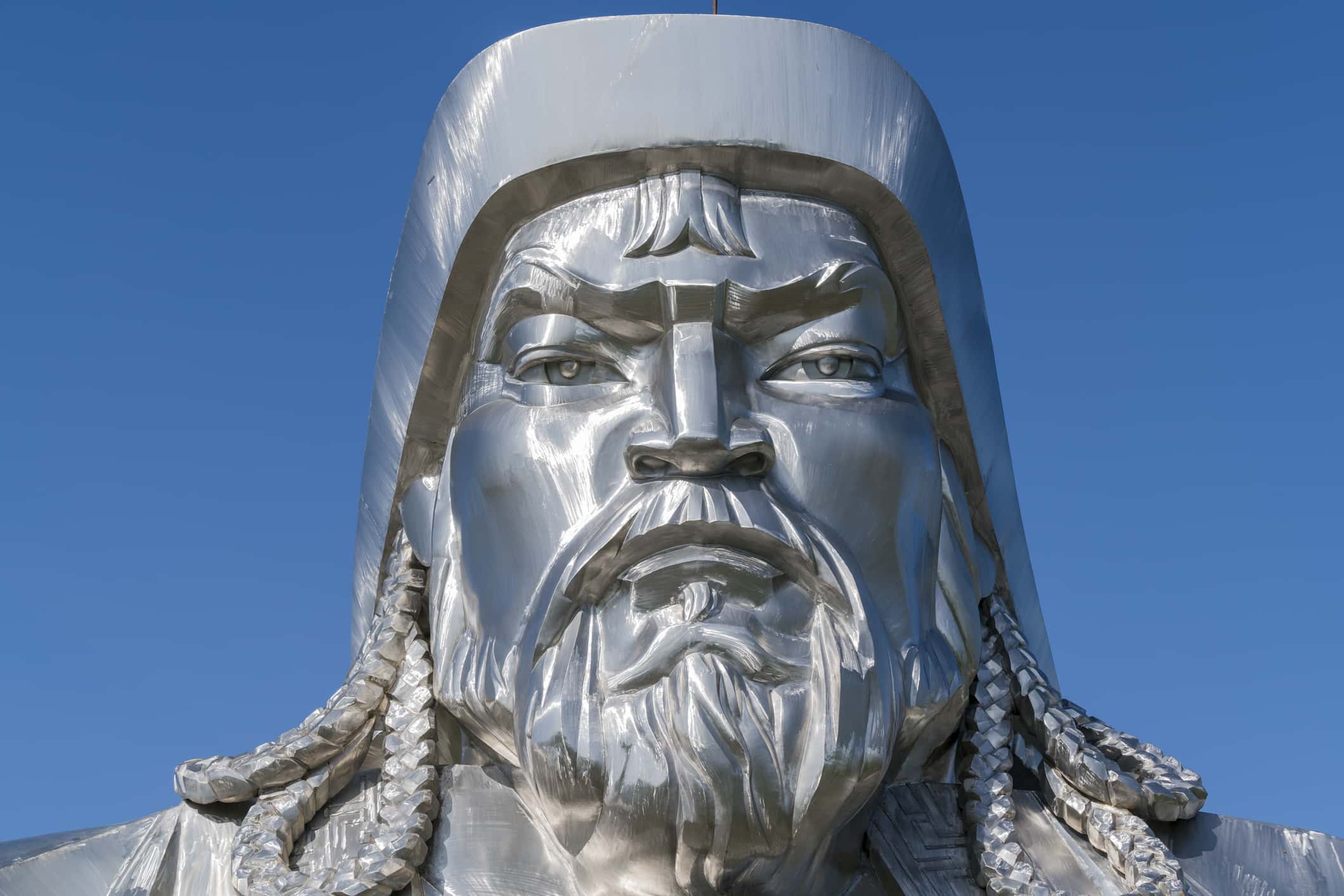 Close-up of Genghis Khan Equestrian Statue.