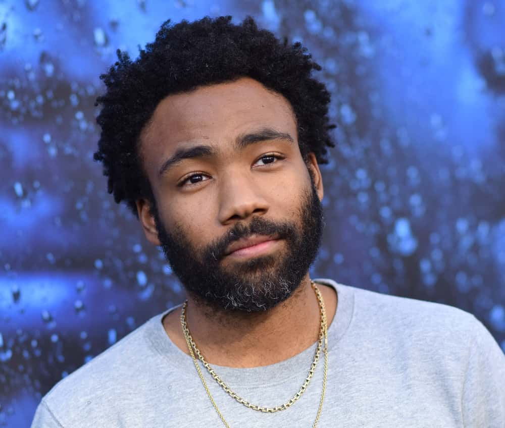 Donald Glover wearing neckless