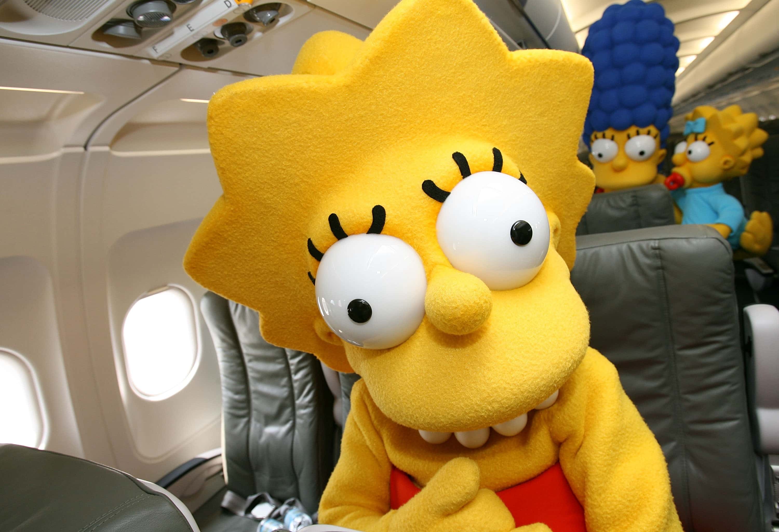 Jet Blue Unveils Aircraft In Celebration Of 'The Simpsons' Movie Release.