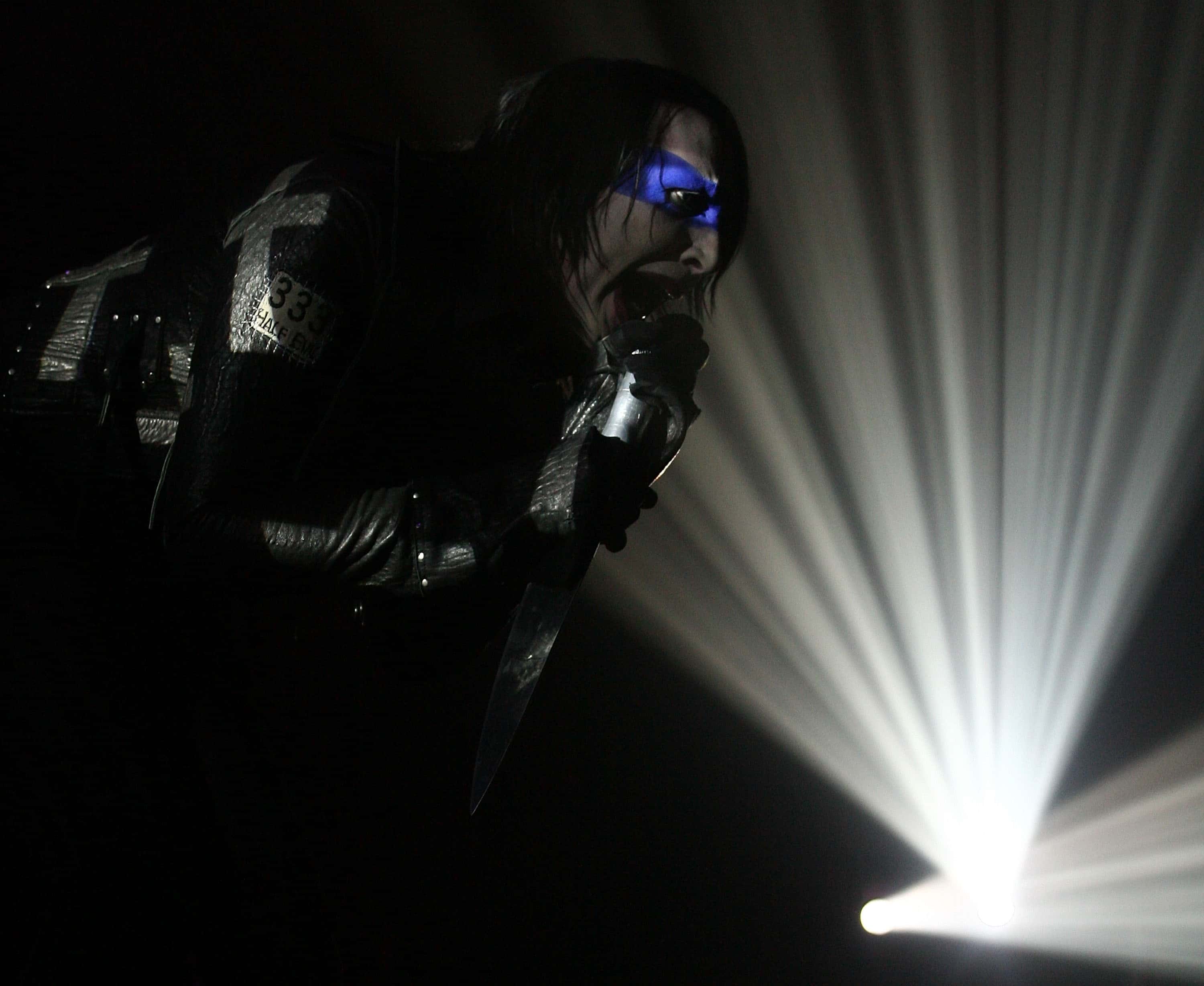 Marilyn Manson performs during the Perth leg of the Australian tour
