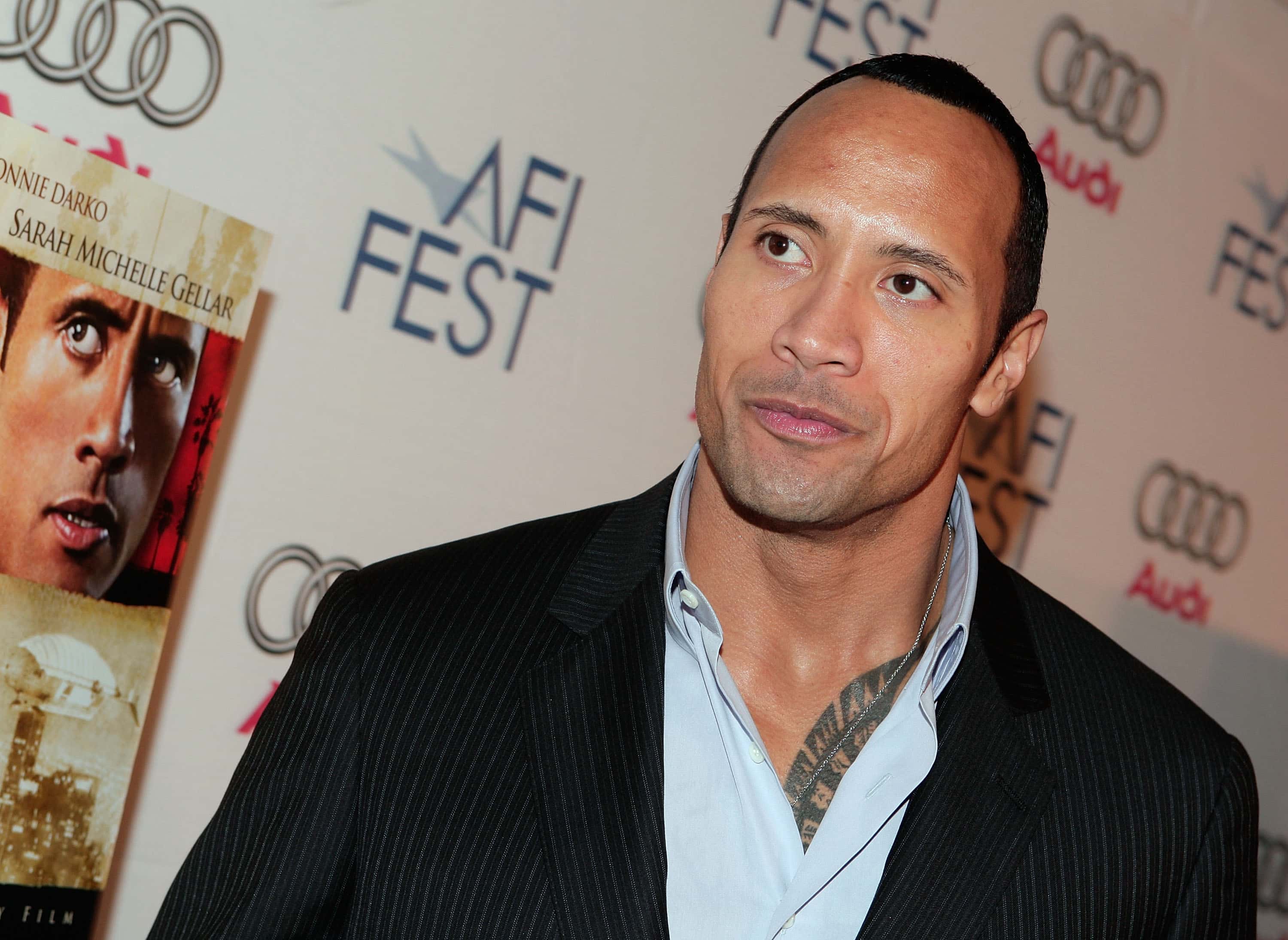 Dwayne Johnson arrives at the "Southland Tales" screening