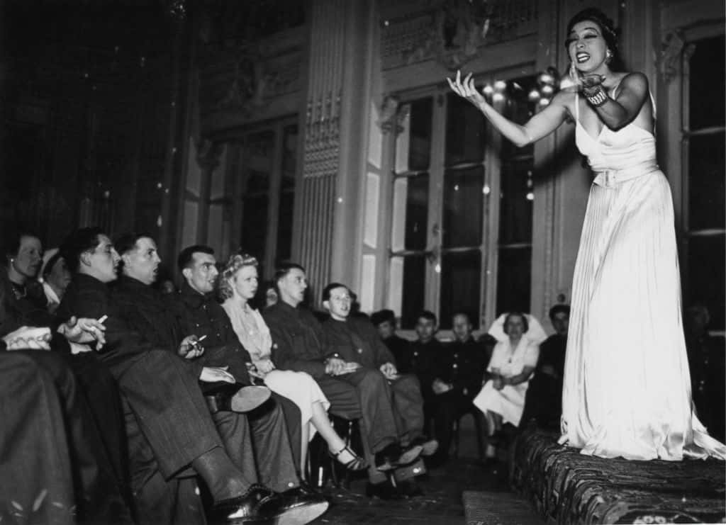 Josephine Baker Entertains Troops