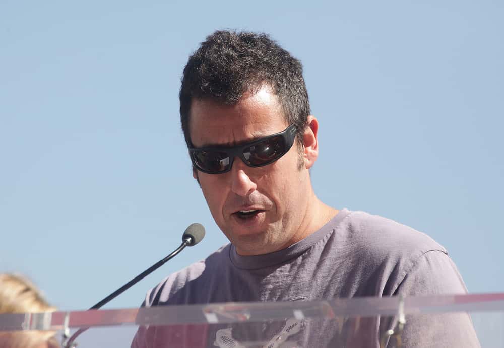 Actor Adam Sandler arriving to Walk of Fame Ceremony