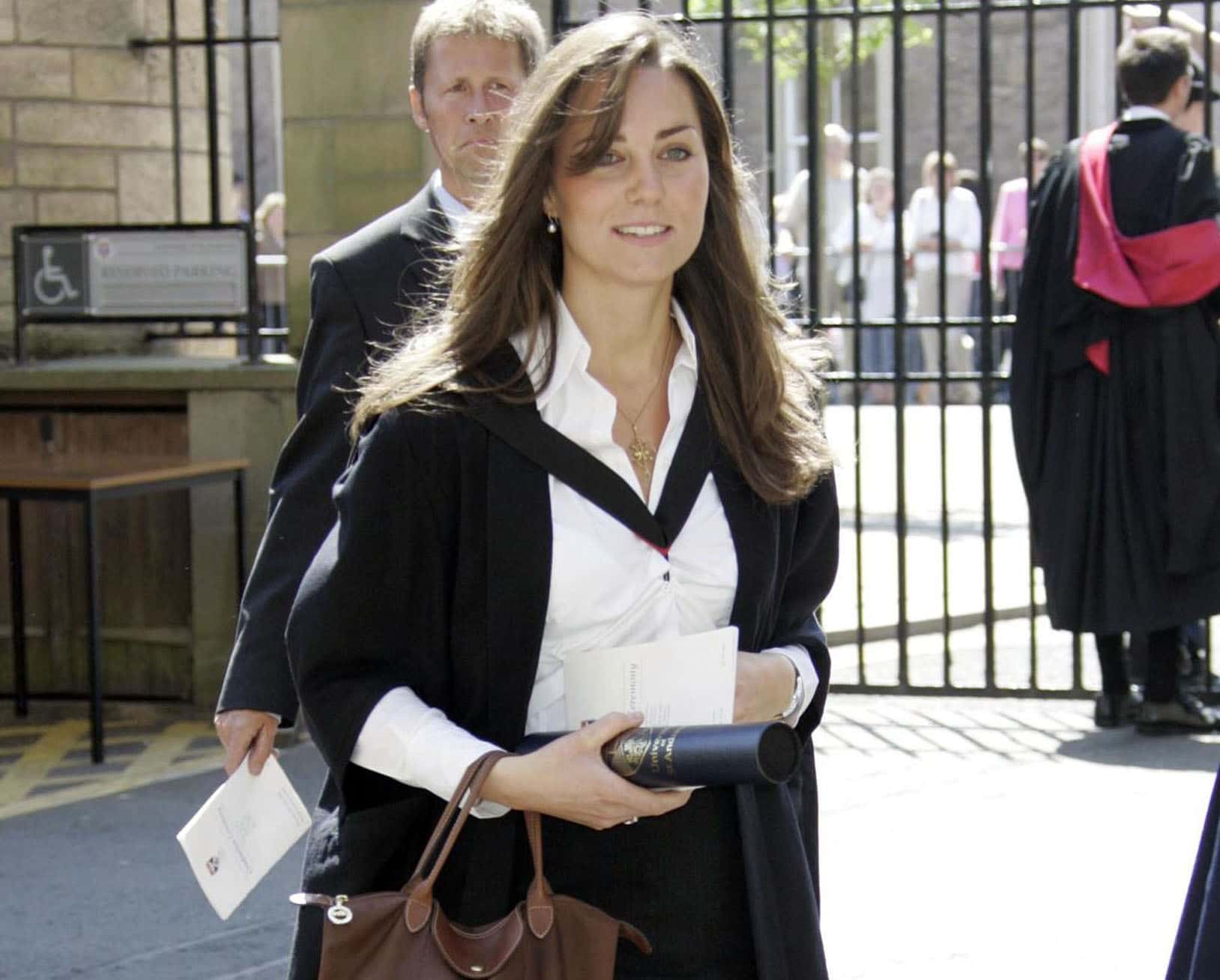 Kate Middleton, girlfriend of Prince William, during their graduation ceremony