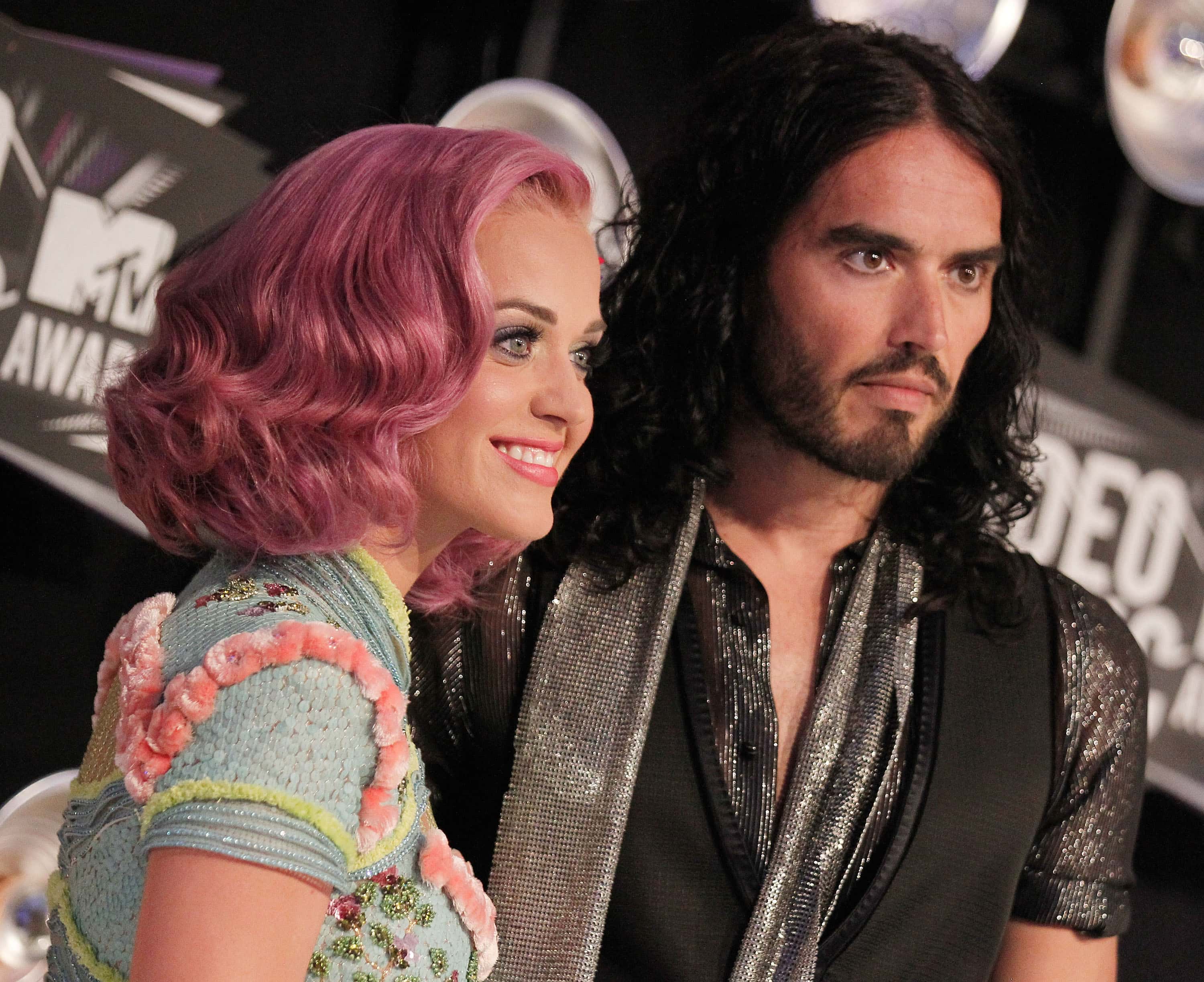  Singer Katy Perry and actor Russell Brand