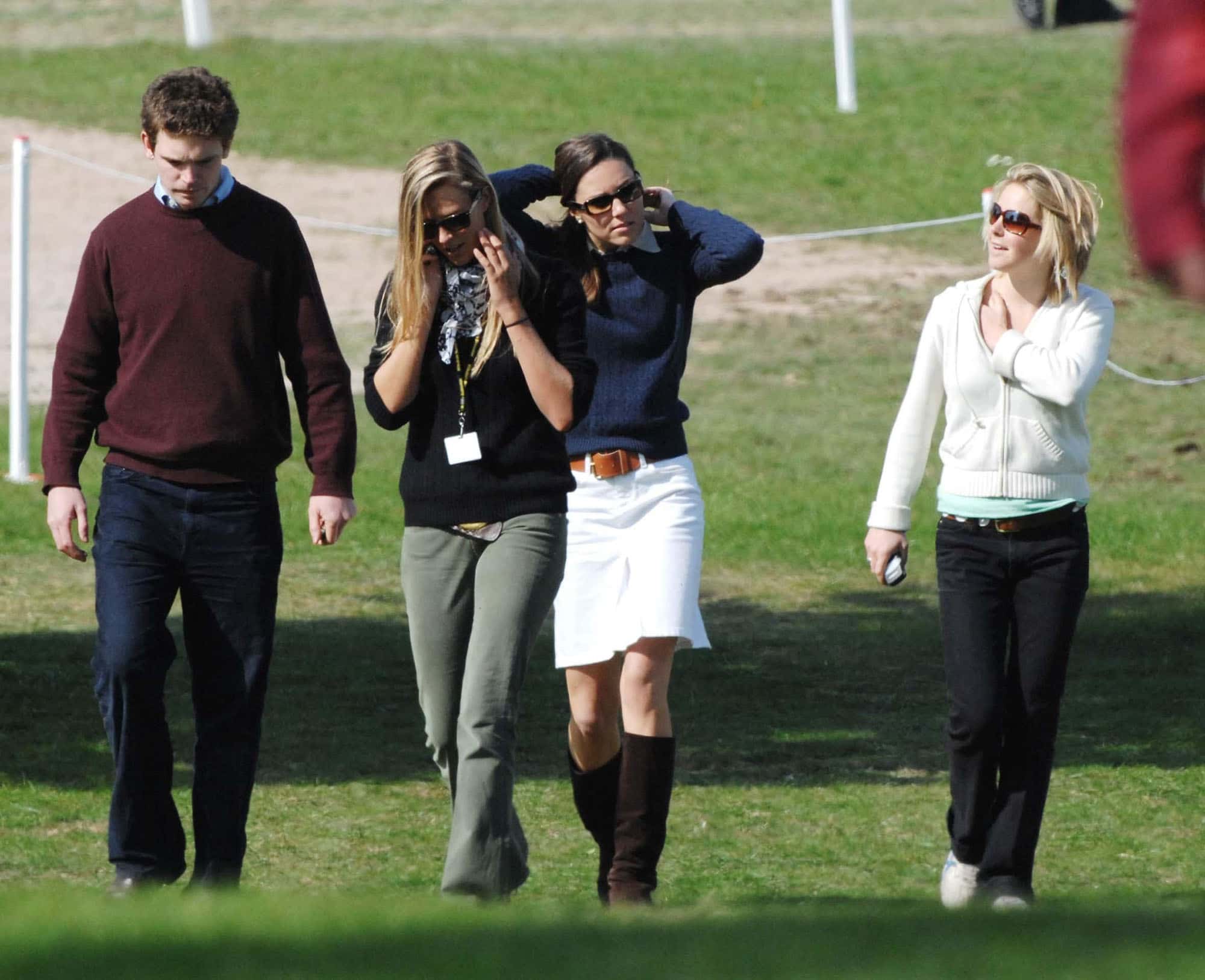 Kate Middleton walking the cross country course