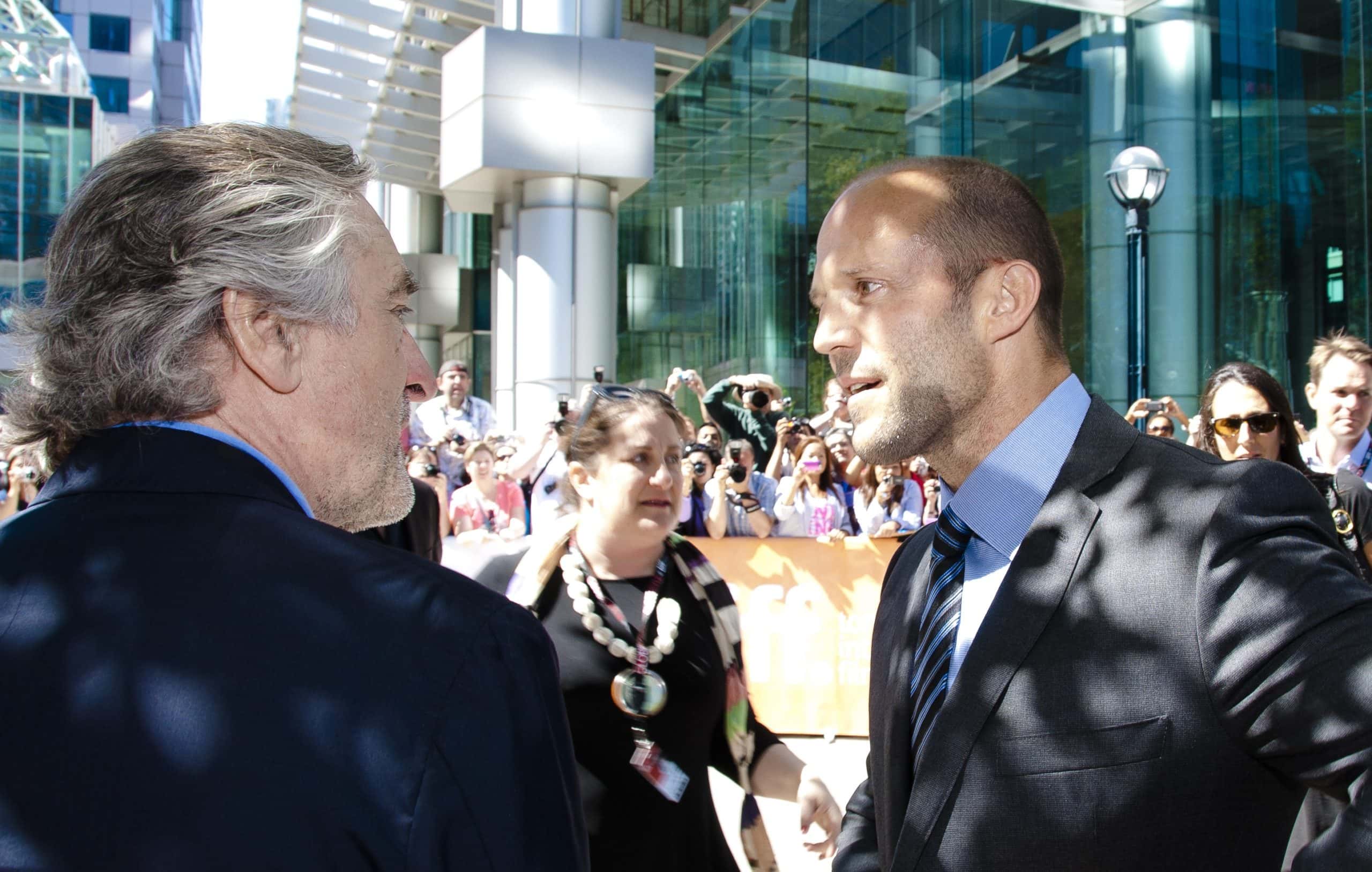 Actors Jason Statham and Robert De Niro at the gala for the film 