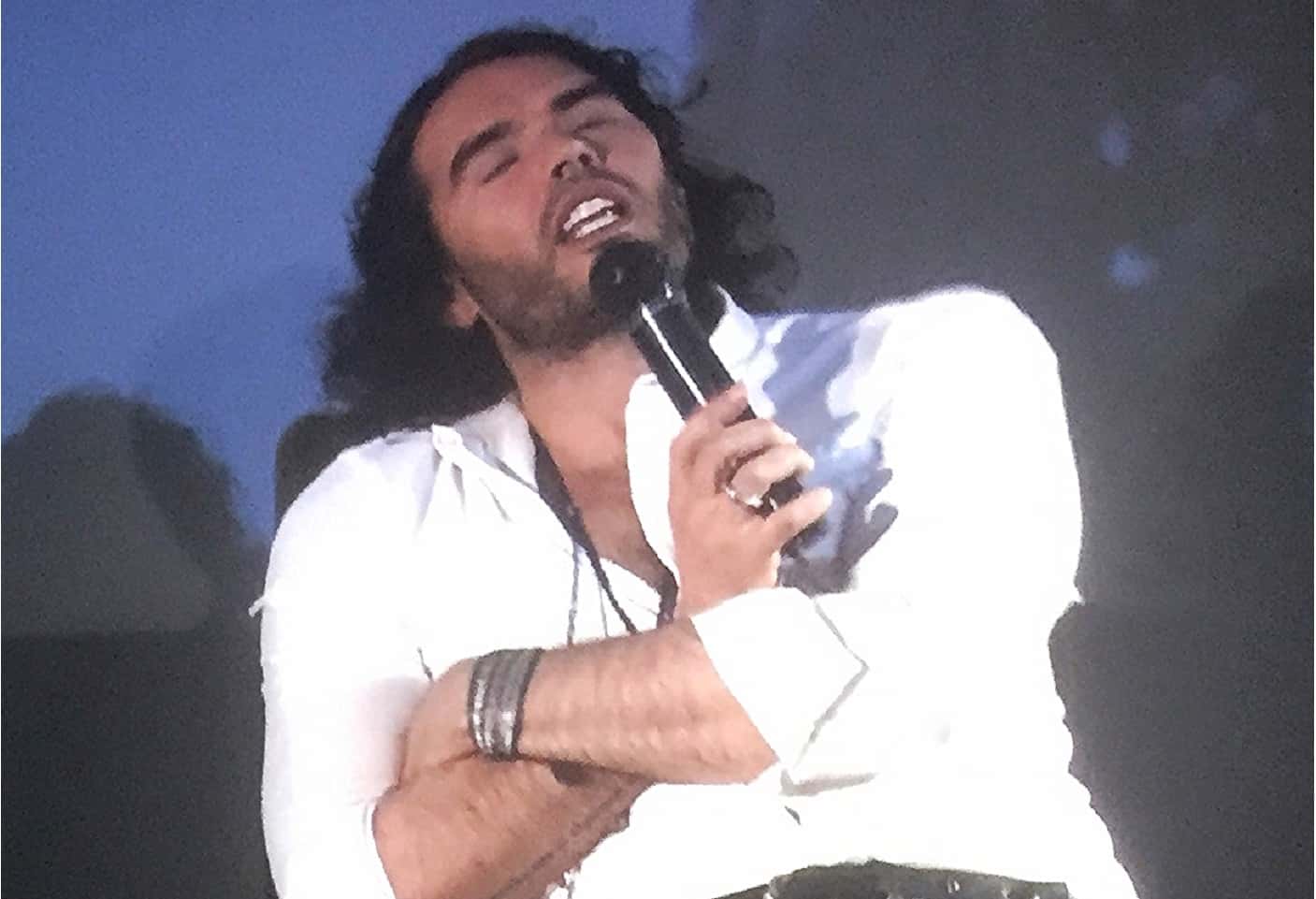 Russell Brand on stage