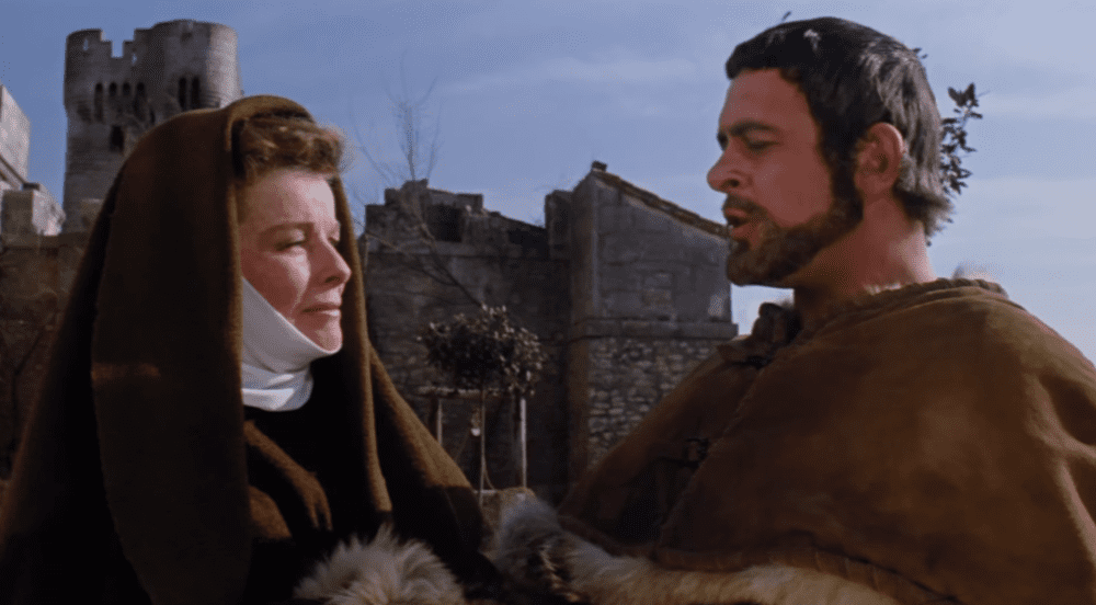 Screenshot from the movie The Lion in Winter (1968), Anthony Hopkins as Richard the Lionheart