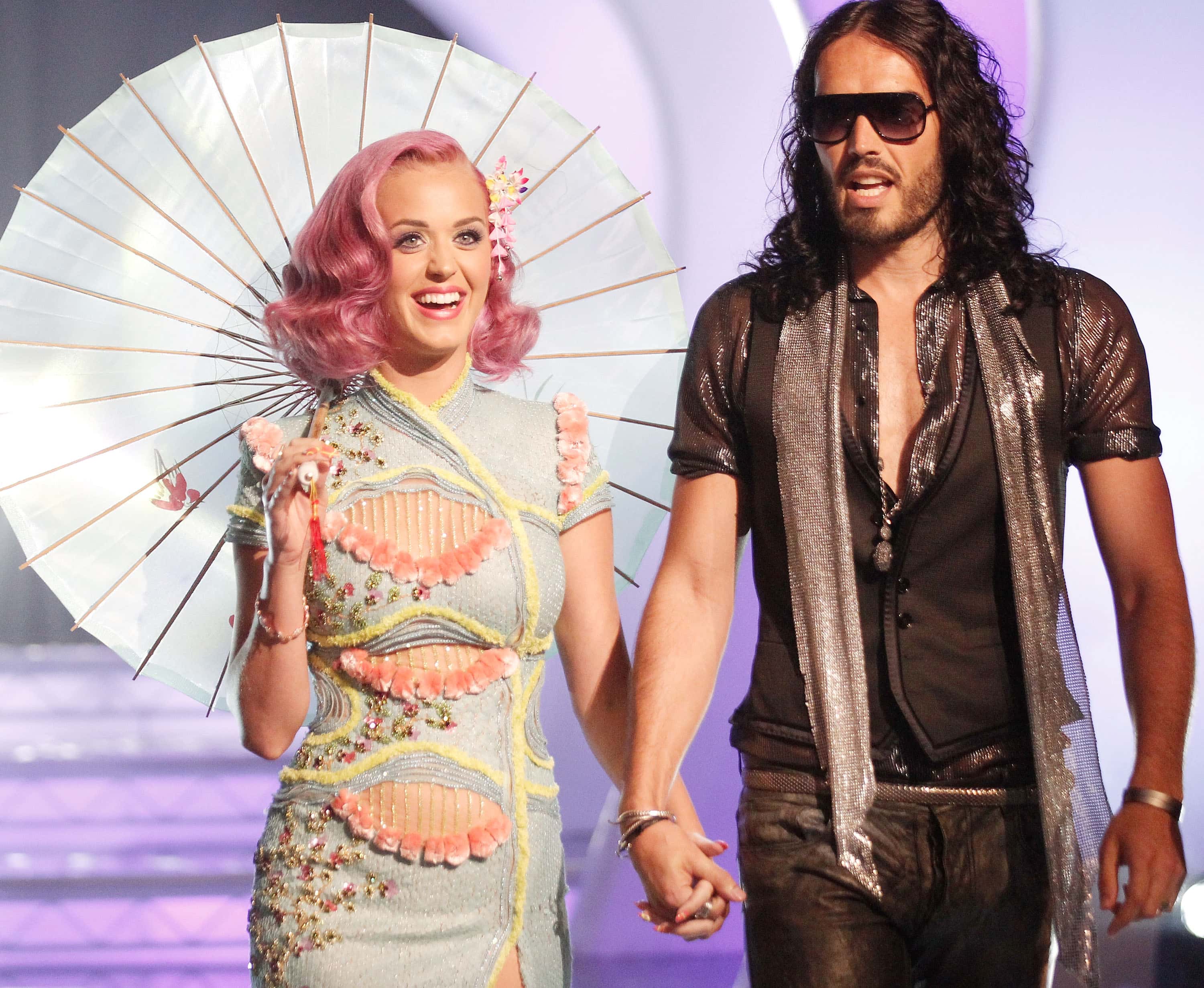GettyImages-122720658  Singer Katy Perry and actor Russell Brand
