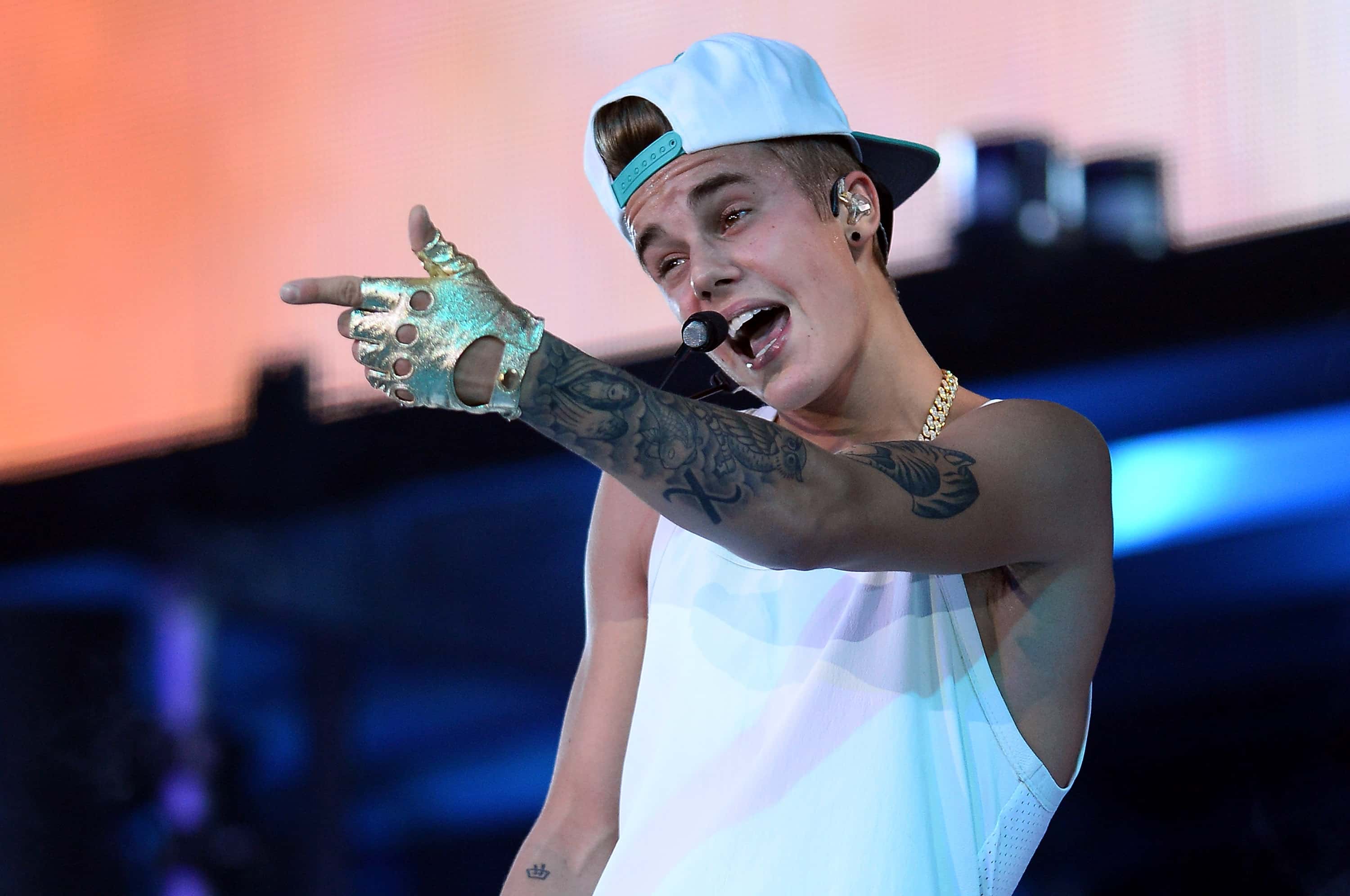 Justin Bieber performs during his Believe Tour at the MGM Grand Garden Arena