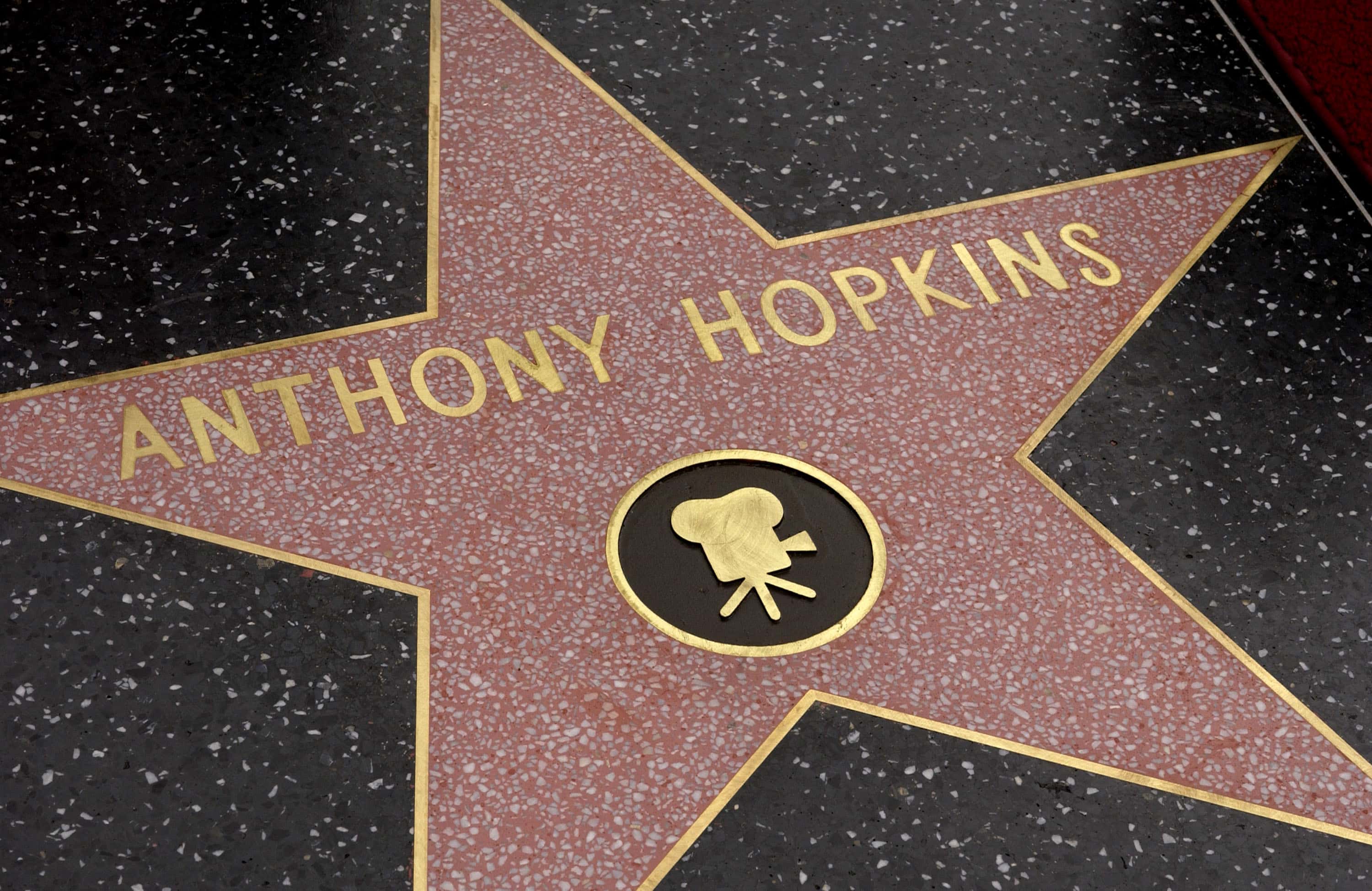 Actor Anthony Hopkins star on the Hollywood Walk of Fame