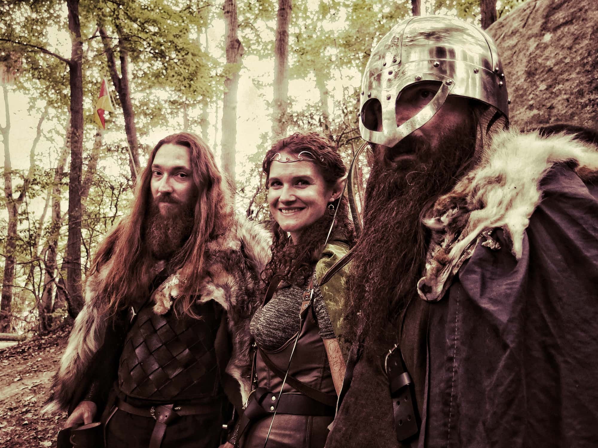 Viking Warrior Armour Costumes Traveling With Female Elf.