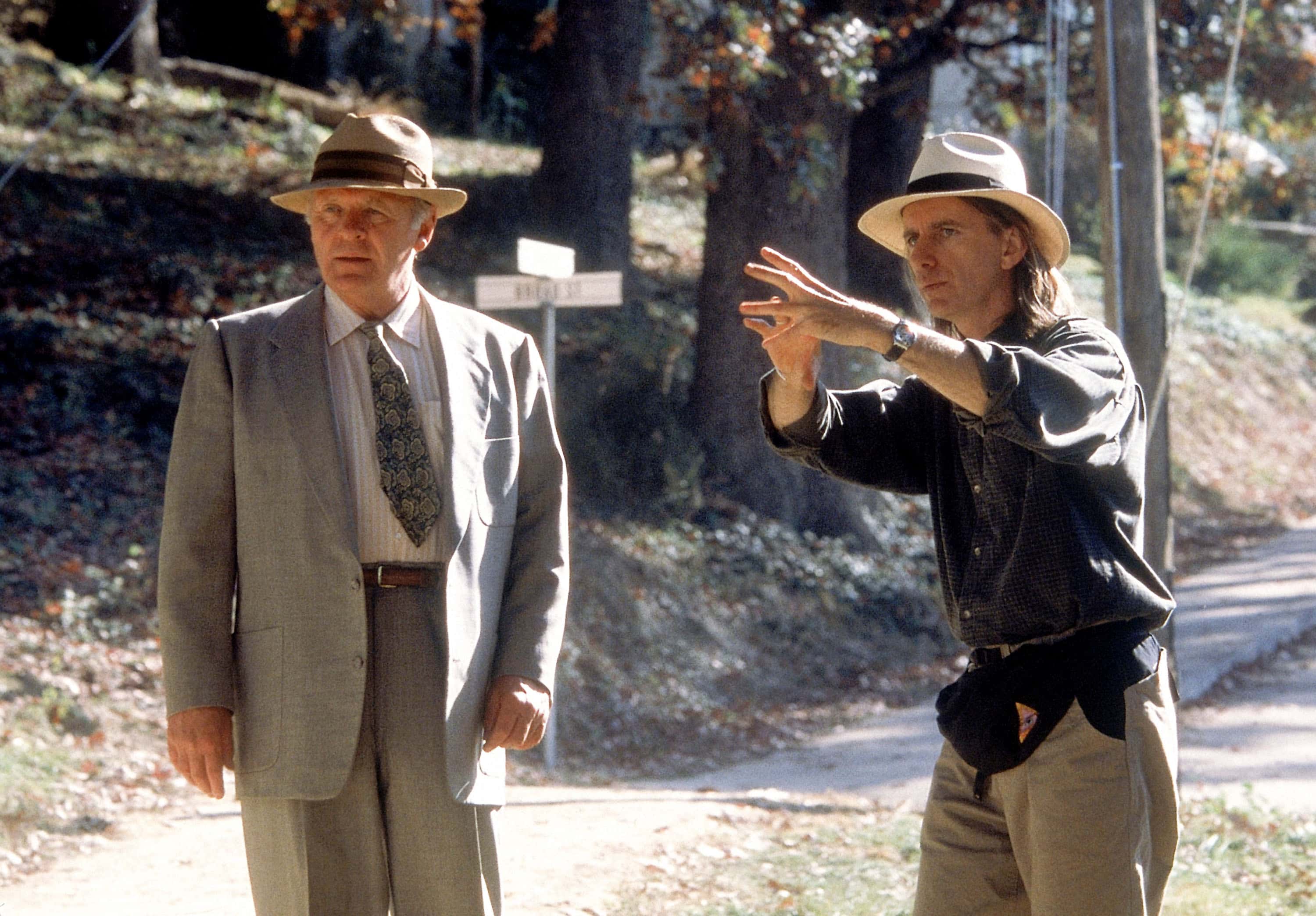 Scott Hicks (R) directs actor Anthony Hopkins