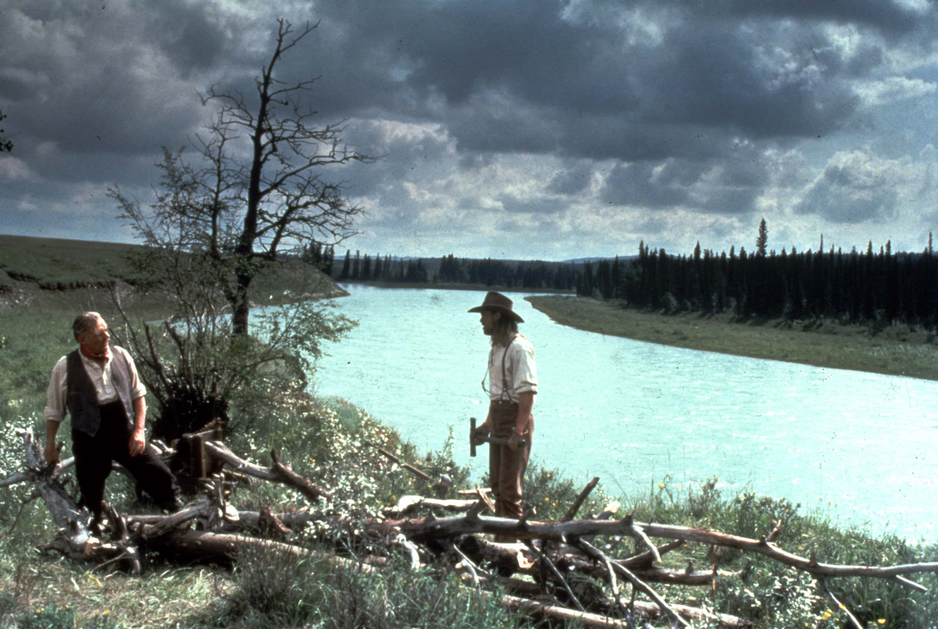 Actors Anthony Hopkins and Brad Pitt in the film