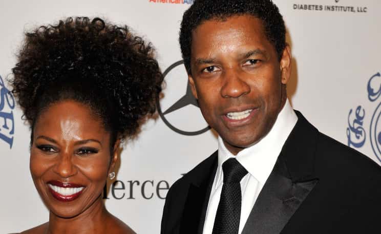 Actor Denzel Washington (R) and his wife Pauletta Washington at the Carousel of Hope Ball