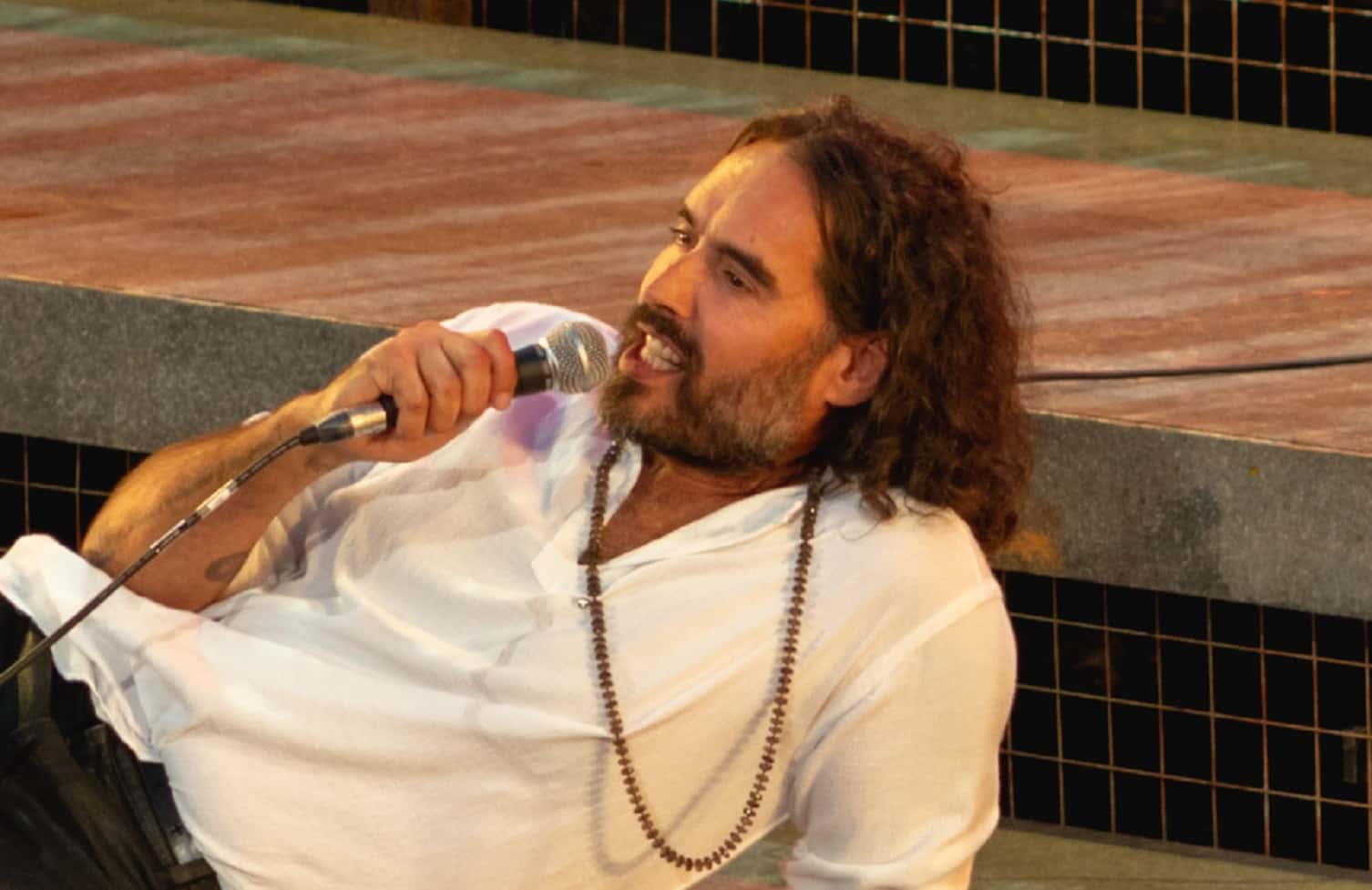 Russell Brand on stage