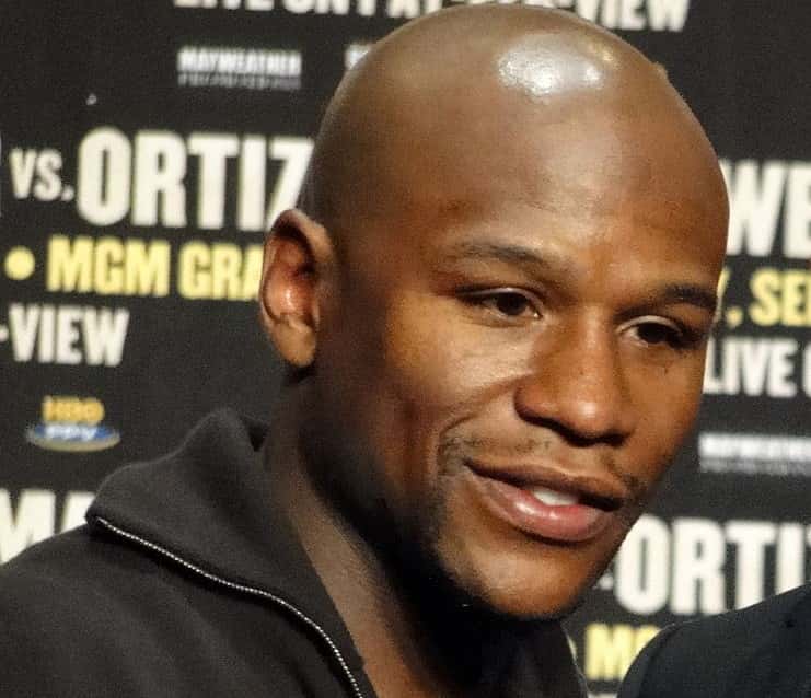 Floyd Mayweather Jr. at a conference in 2011
