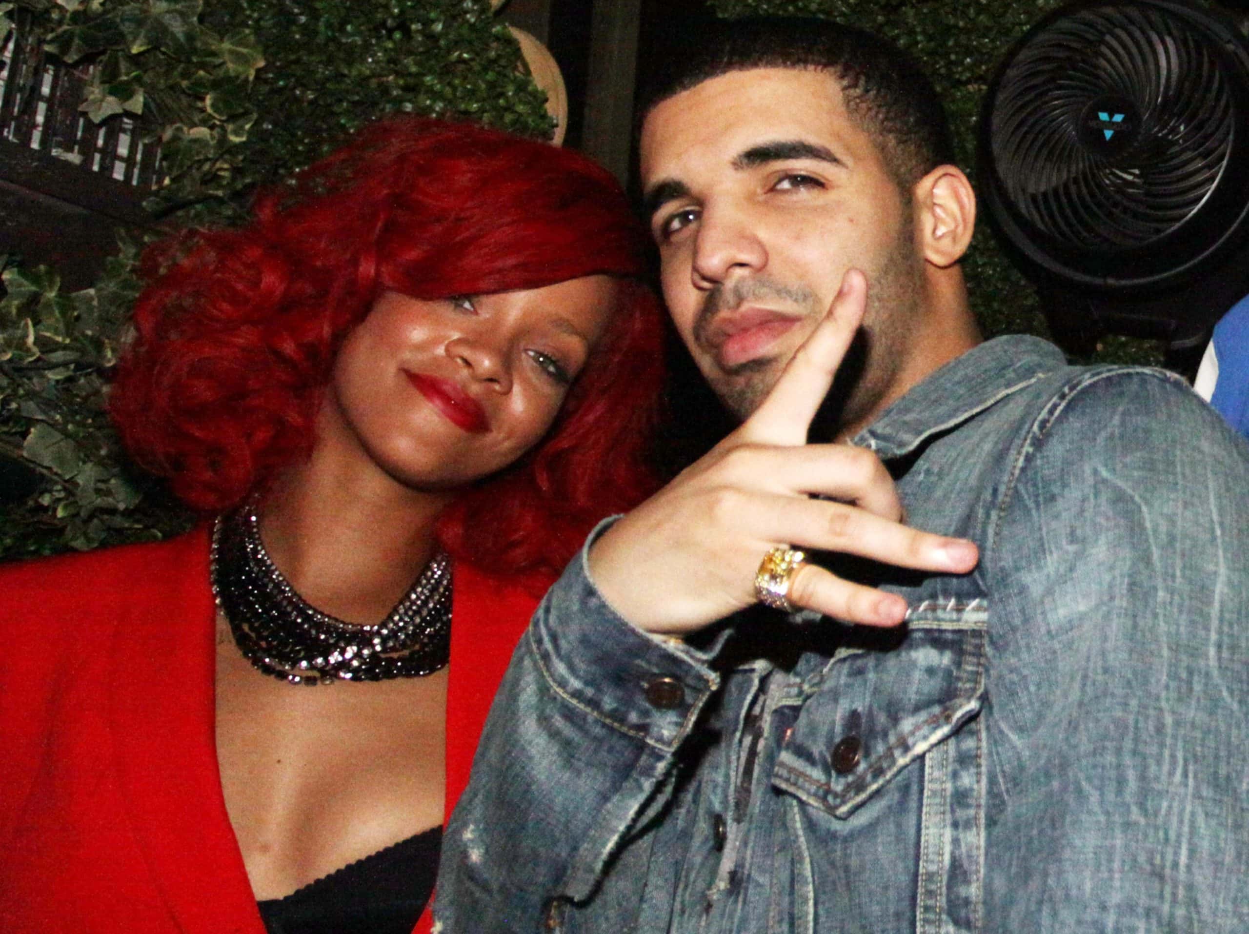 Recording artists Rihanna and Drake